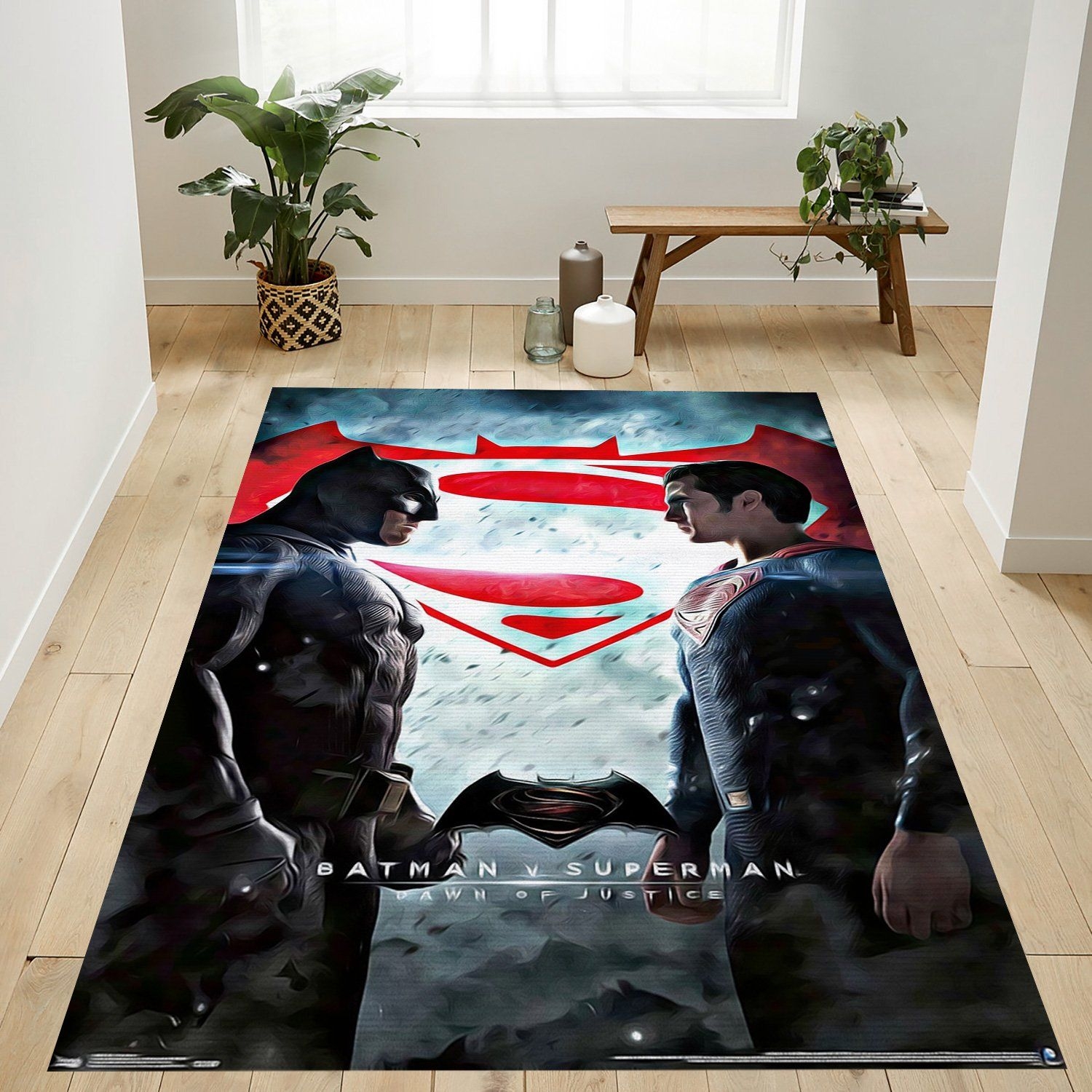 Dc Comics Movie Batman V Superman Rug - Unique Anime Apparel for Fans
