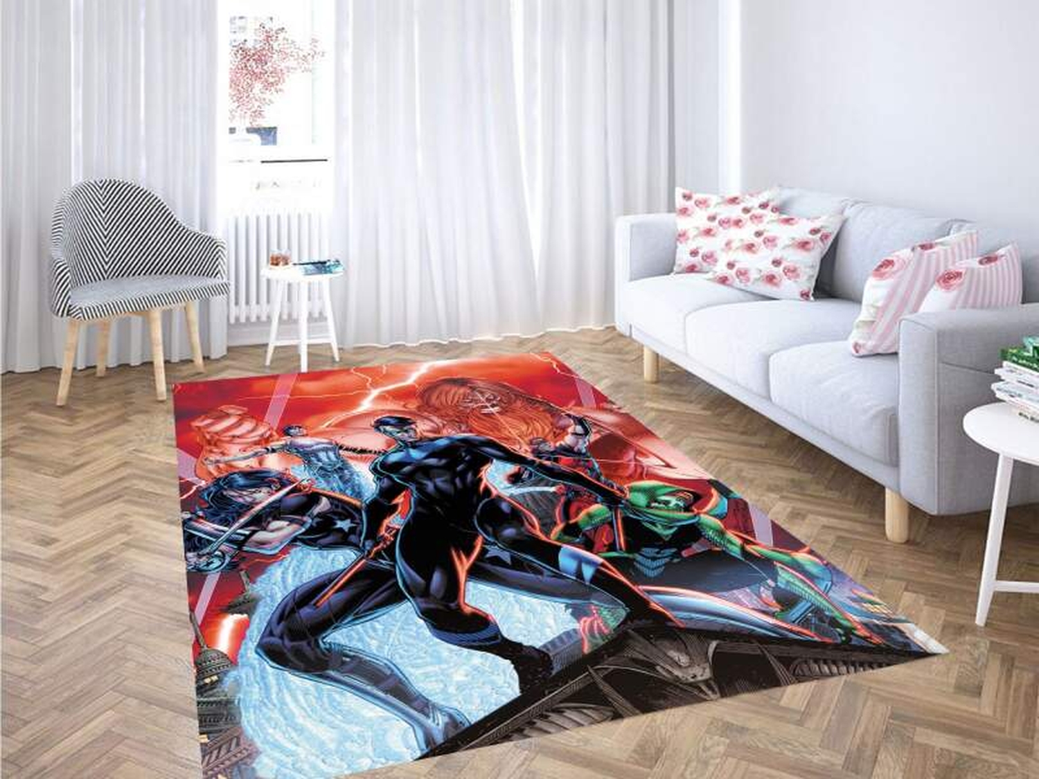Dc Heroes Comic Character Carpet Rug - Unique Anime Apparel for Fans