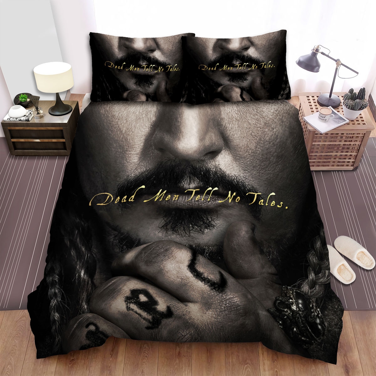 Dead Men Tell No Tales (2017) Movie Poster Fanart Bed Sheets Spread Duvet Cover Bedding Set - Unique Anime Apparel for Fans