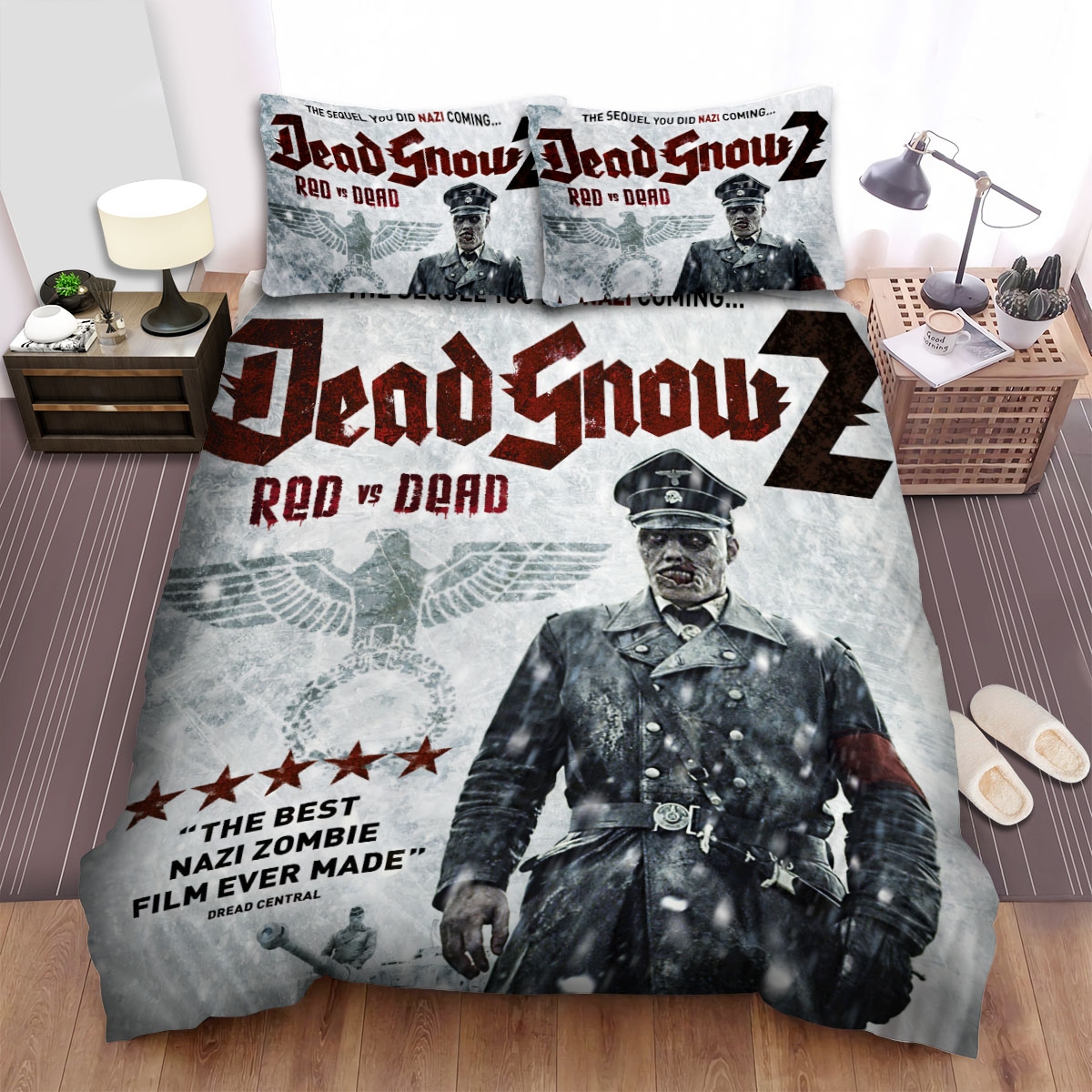 Dead Snow 2 Red Vs. Dead (2014) Movie Poster Fanart Bed Sheets Spread Duvet Cover Bedding Set - Unique Anime Apparel for Fans