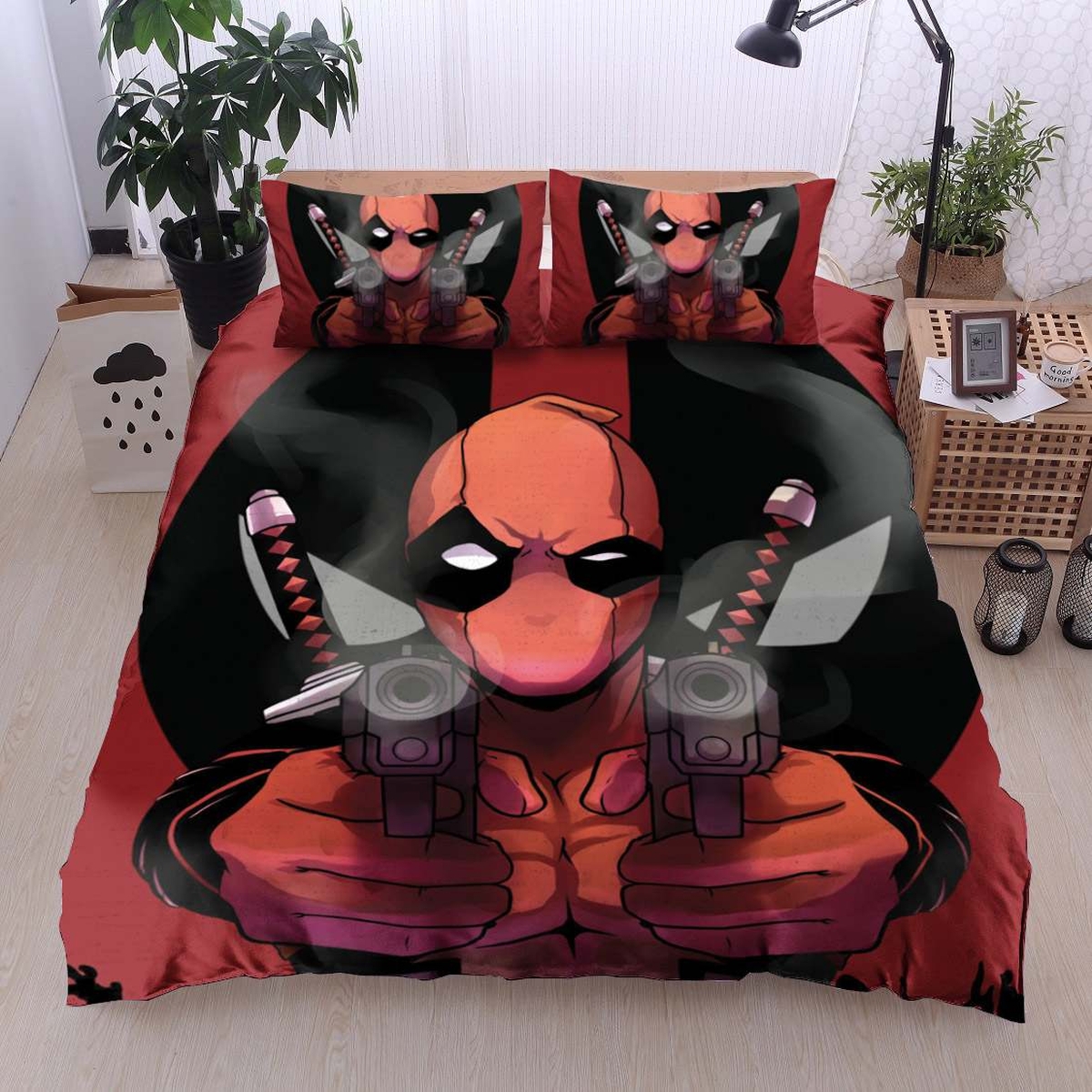 Deadpool Bedding Set (Duvet Cover & Pillow Cases) - Unique Anime Apparel for Fans