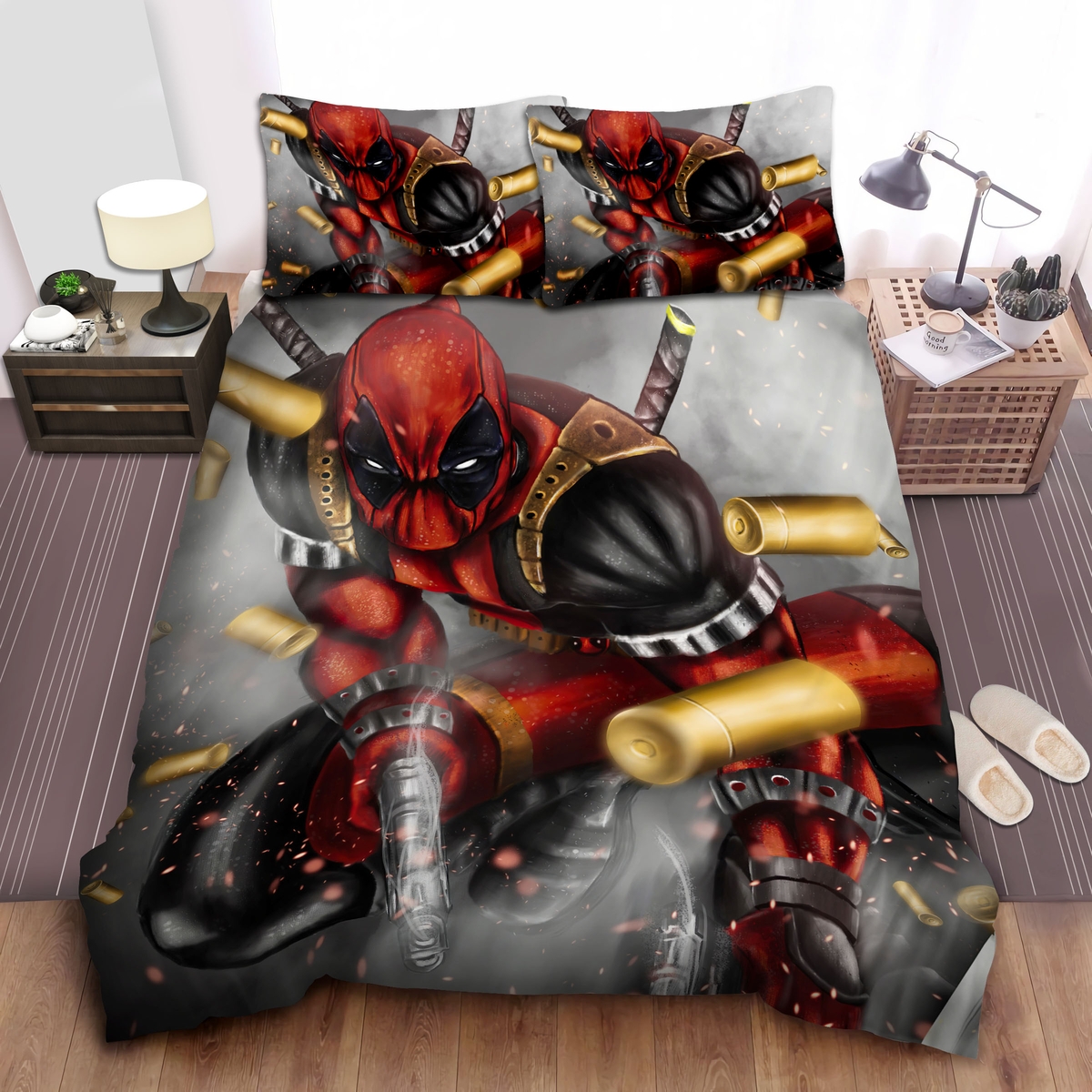 Deadpool Dollar Bed Sheets Spread Duvet Cover Bedding Set - Unique Anime Apparel for Fans