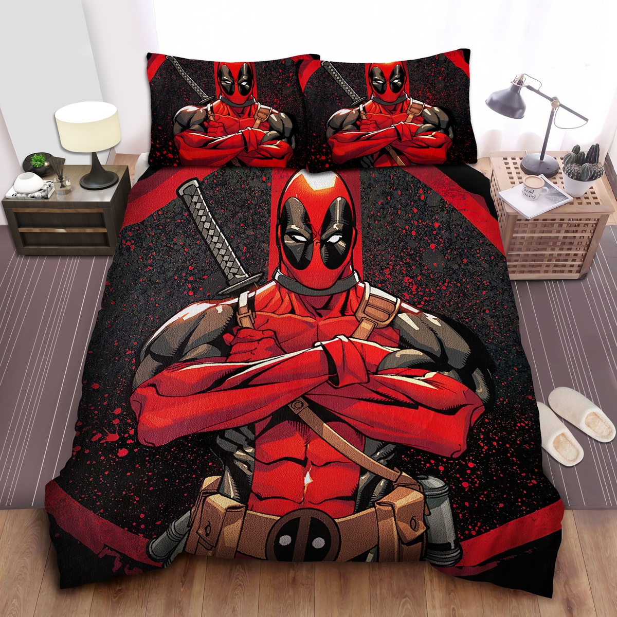 Deadpool Movie Bed Sheets Spread Duvet Cover Bedding Set - Unique Anime Apparel for Fans