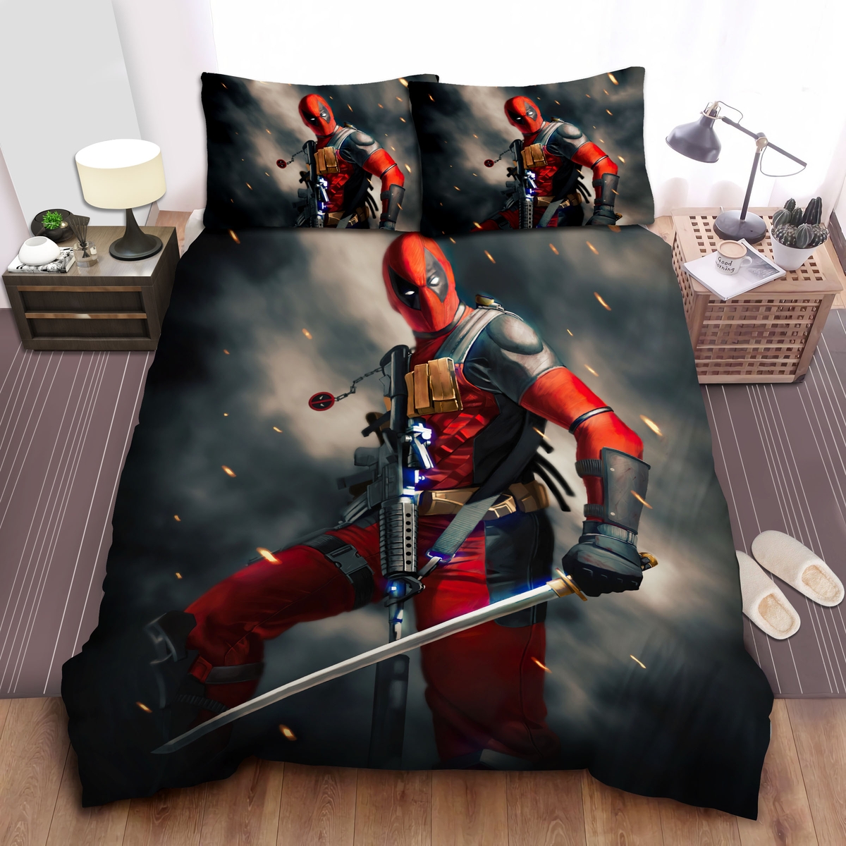 Deadpool Tacos Bed Sheets Spread Duvet Cover Bedding Set - Unique Anime Apparel for Fans