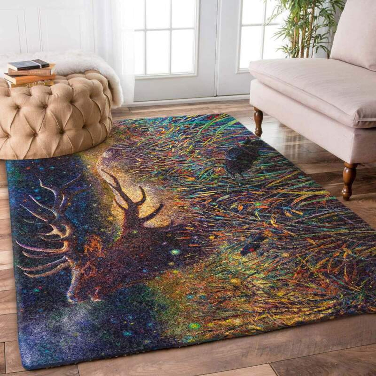 Deer Crow Limited Edition Rug - Unique Anime Apparel for Fans