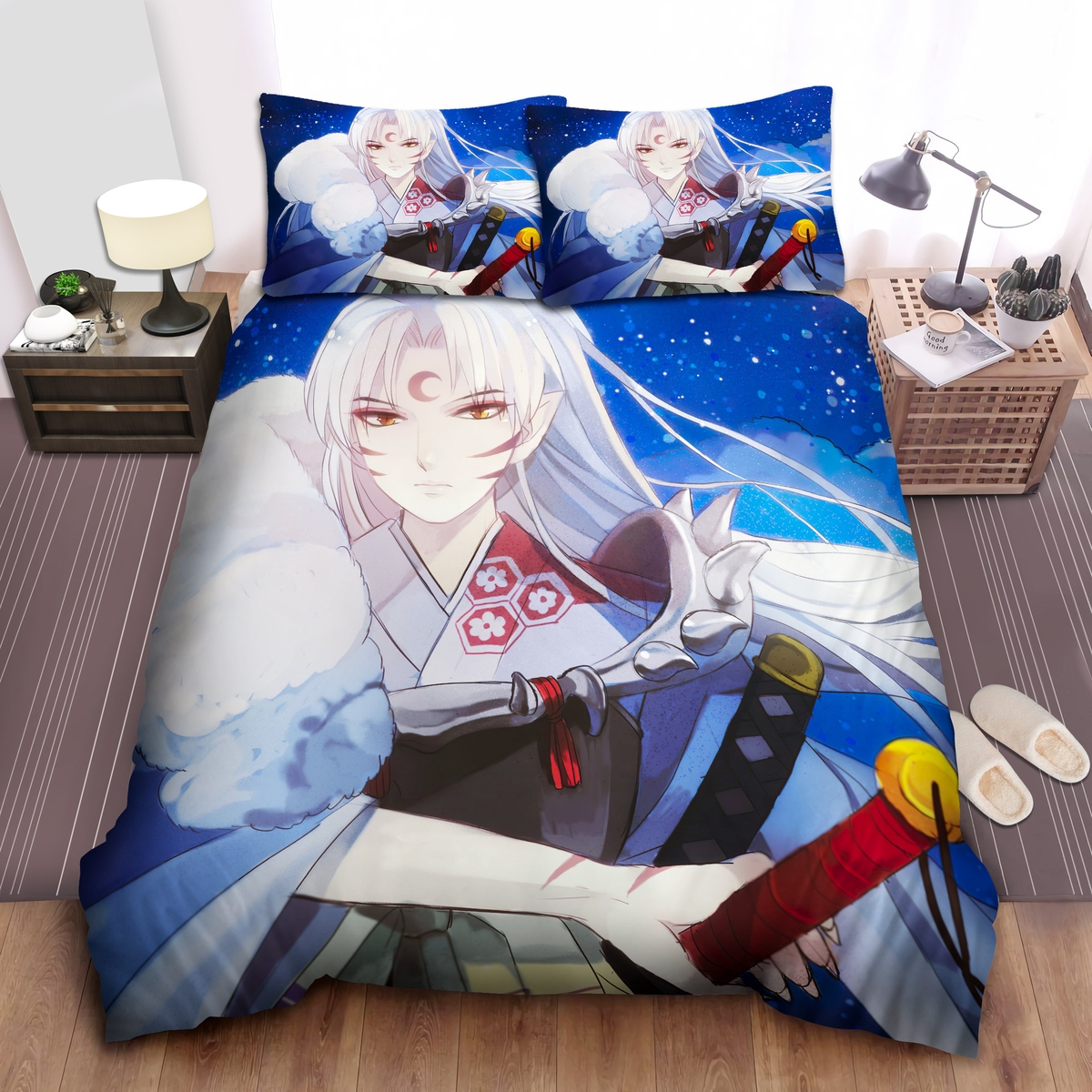 Demon Sword Of Sesshomaru Bed Sheets Spread Duvet Cover Bedding Set - Unique Anime Apparel for Fans