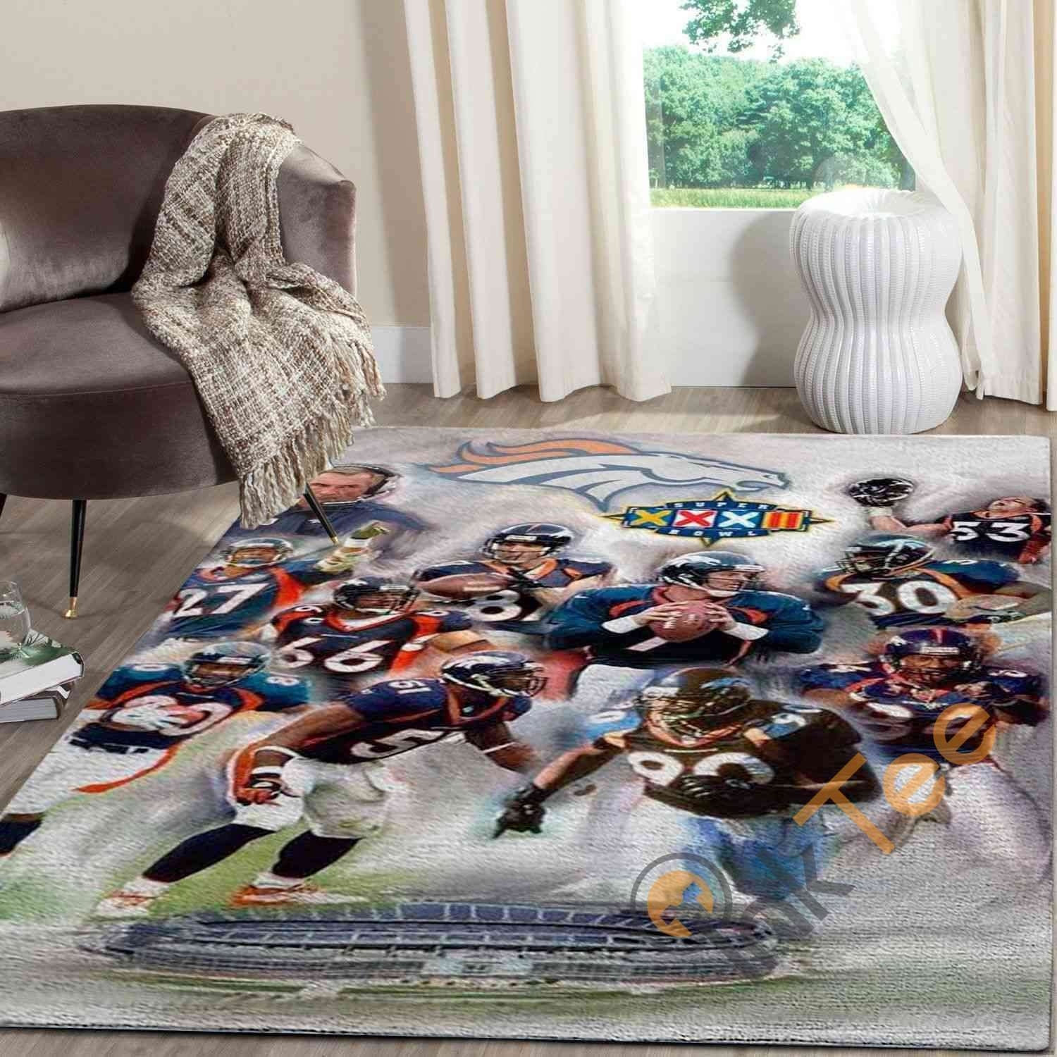 Denver Broncos Team Area Rug - Unique Anime Apparel for Fans