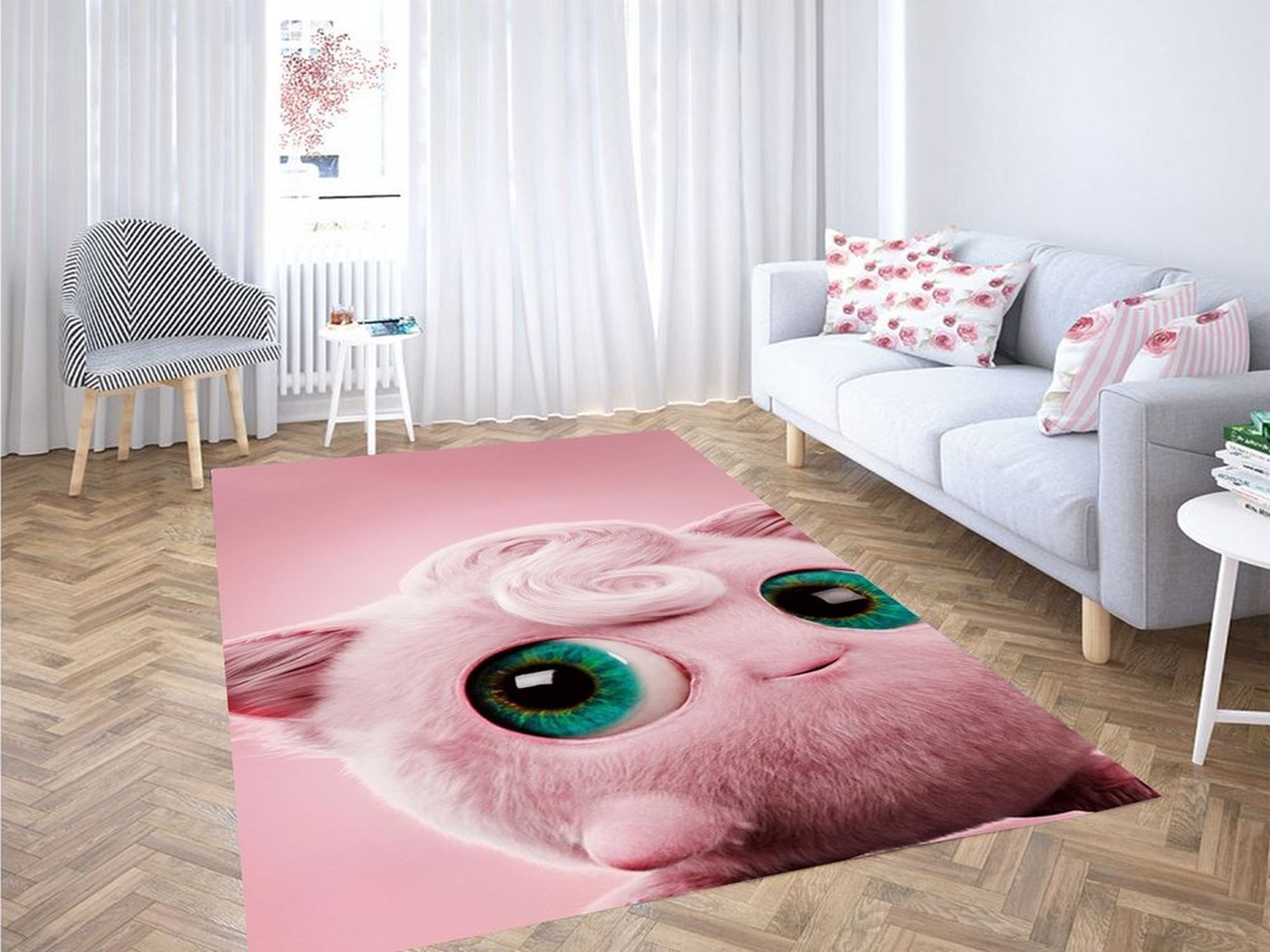 Detective Pikachu Living Room Modern Carpet Rug - Unique Anime Apparel for Fans