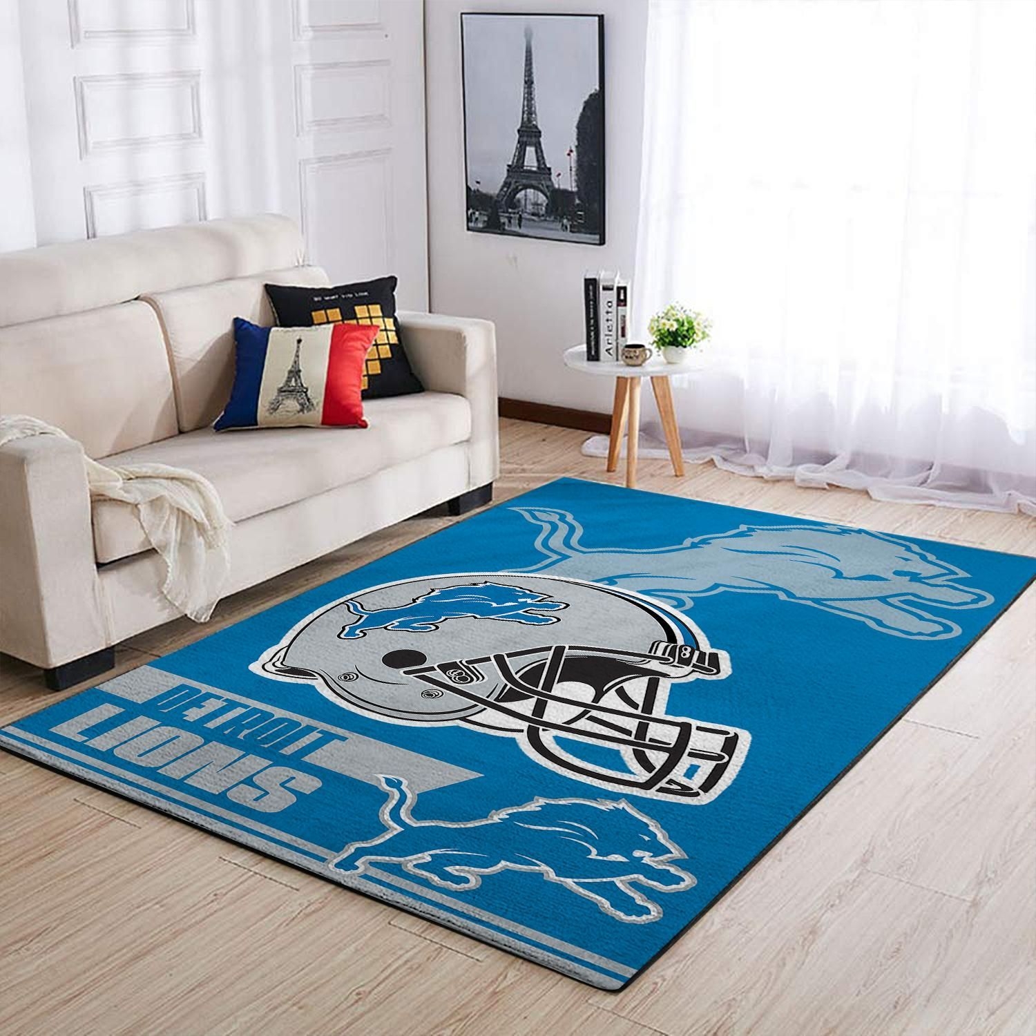 Detroit Lions Living Room Area Rug - Unique Anime Apparel for Fans