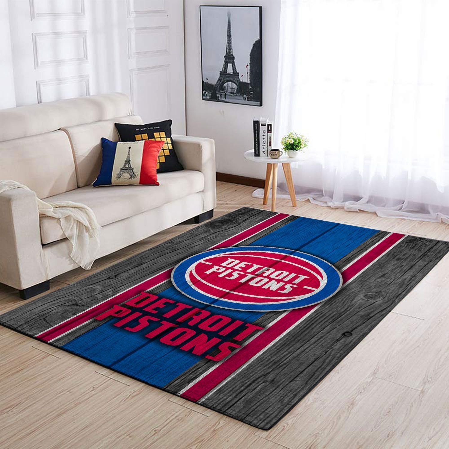 Detroit Pistons Living Room Area Rug - Unique Anime Apparel for Fans