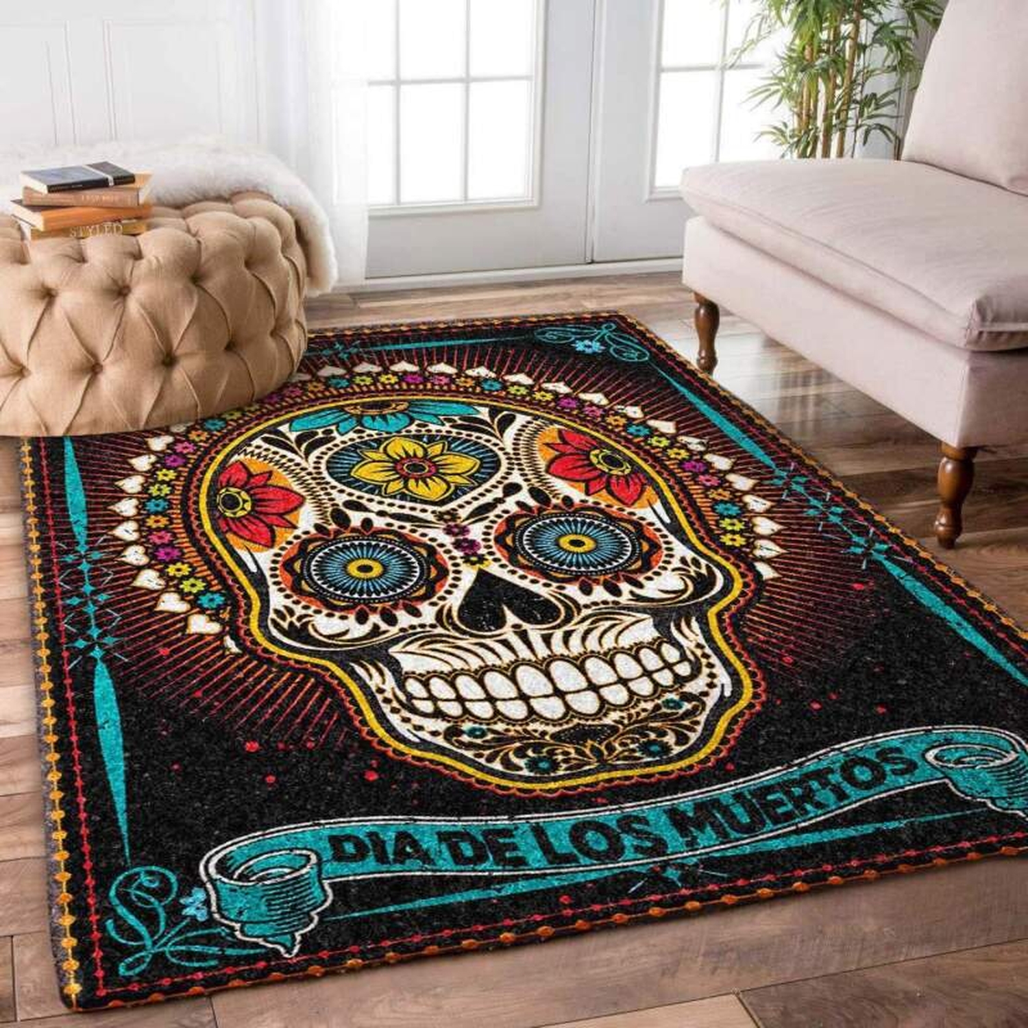 Dia De Muertos Limited Edition Rug - Unique Anime Apparel for Fans