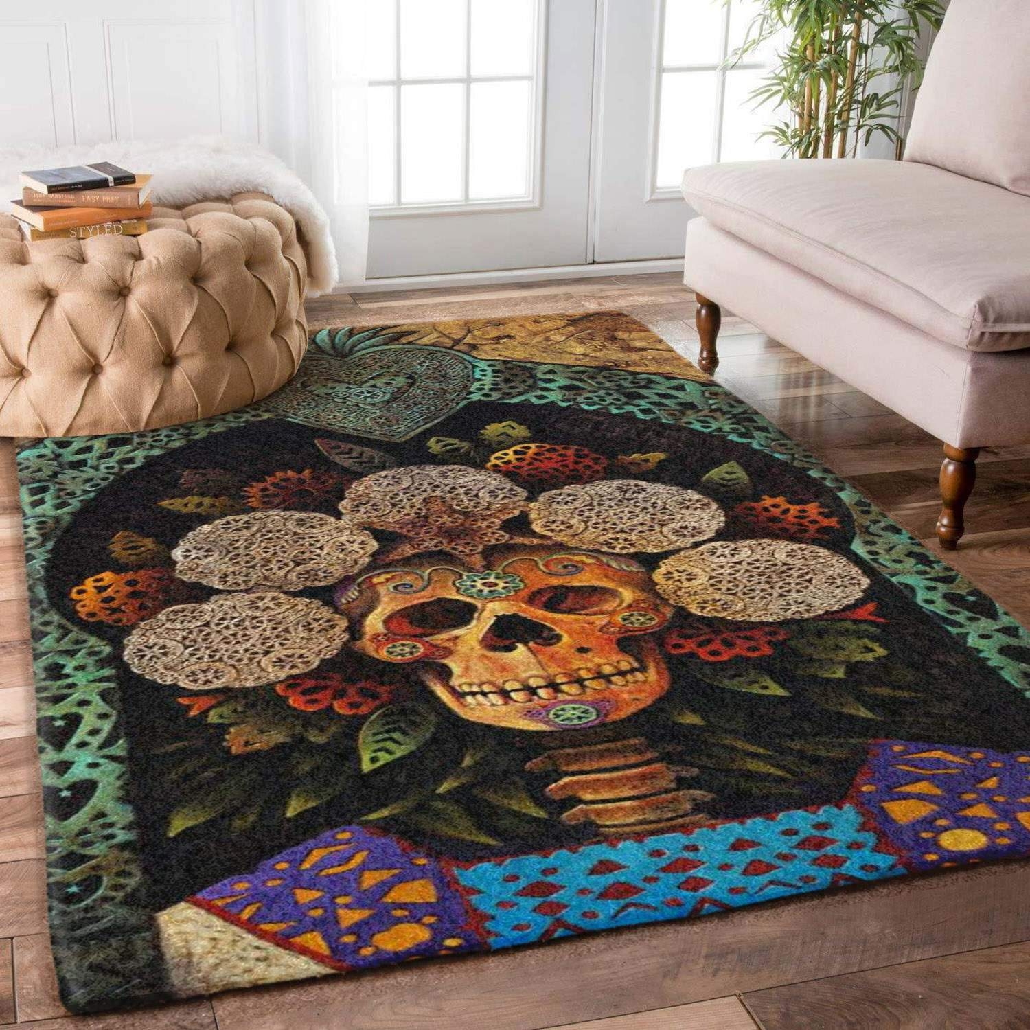 Dia De Muertos Madonna Limited Edition Rug - Unique Anime Apparel for Fans