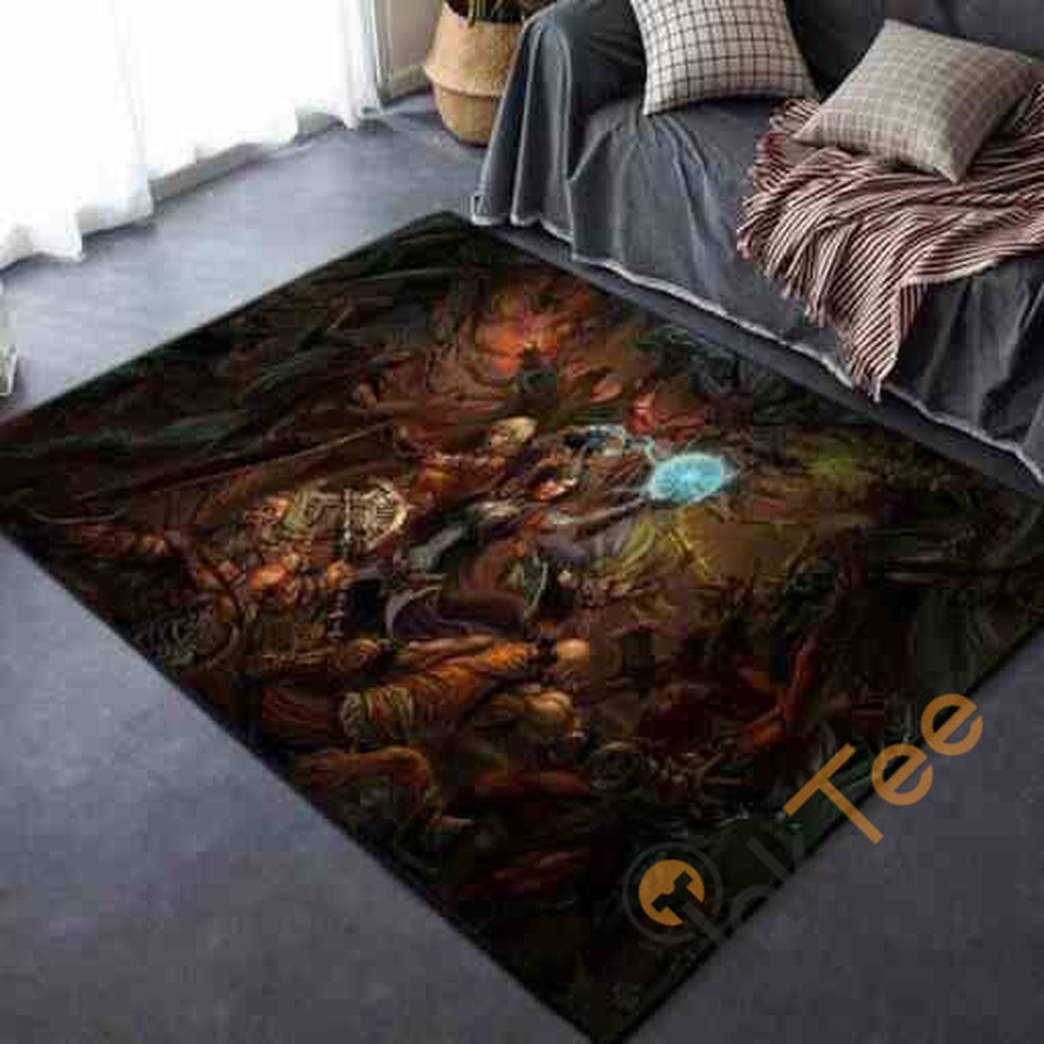 Diablo Iii Area Rug - Unique Anime Apparel for Fans