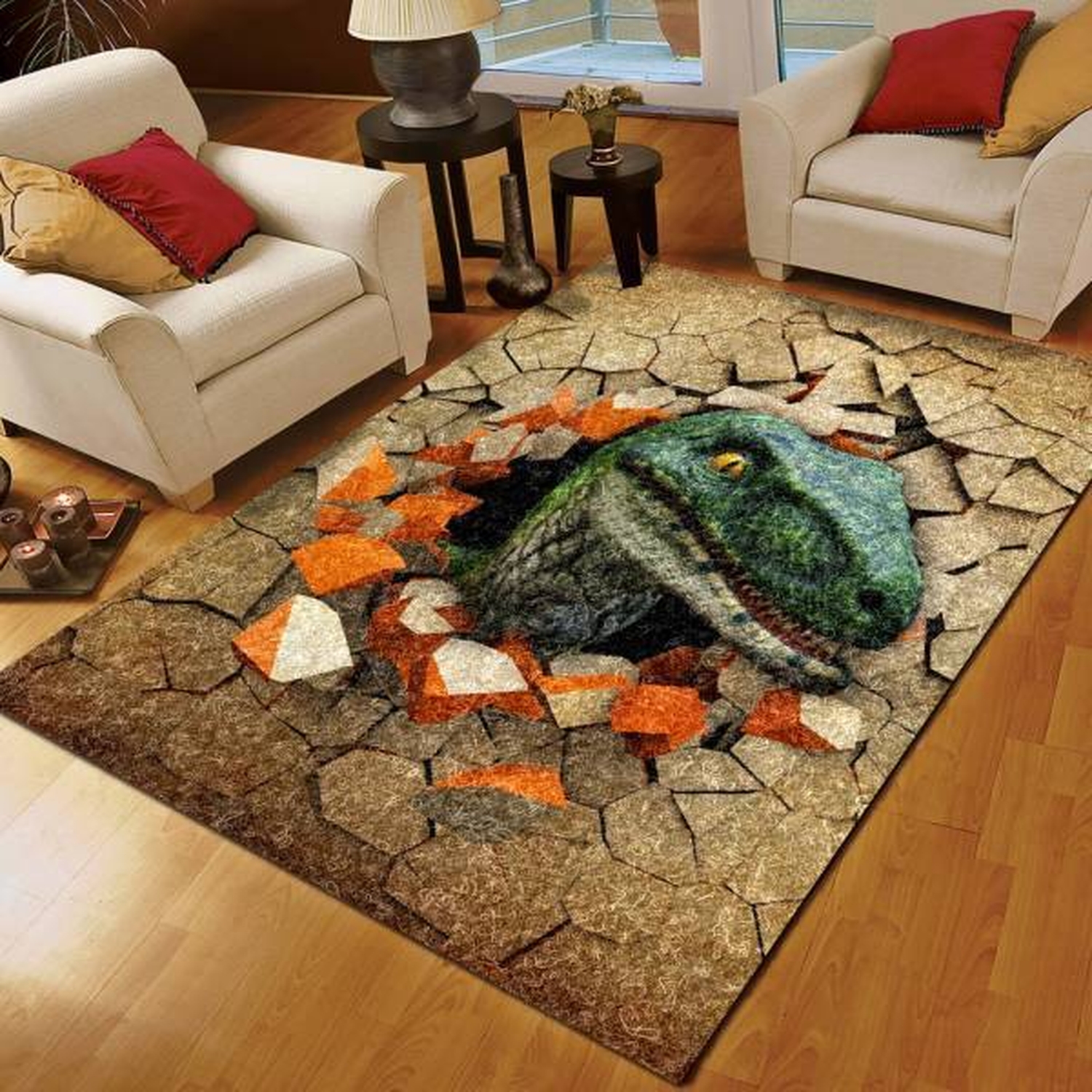 Dinosaur 3d Area Limited Edition Rug - Unique Anime Apparel for Fans