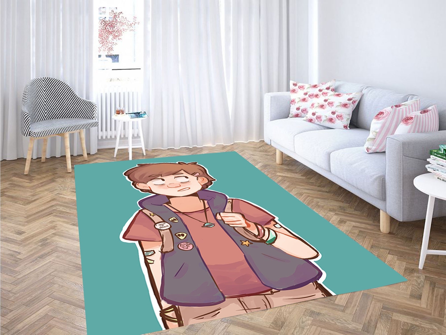 Dipper Cartoon Gravity Falls Carpet Rug - Unique Anime Apparel for Fans