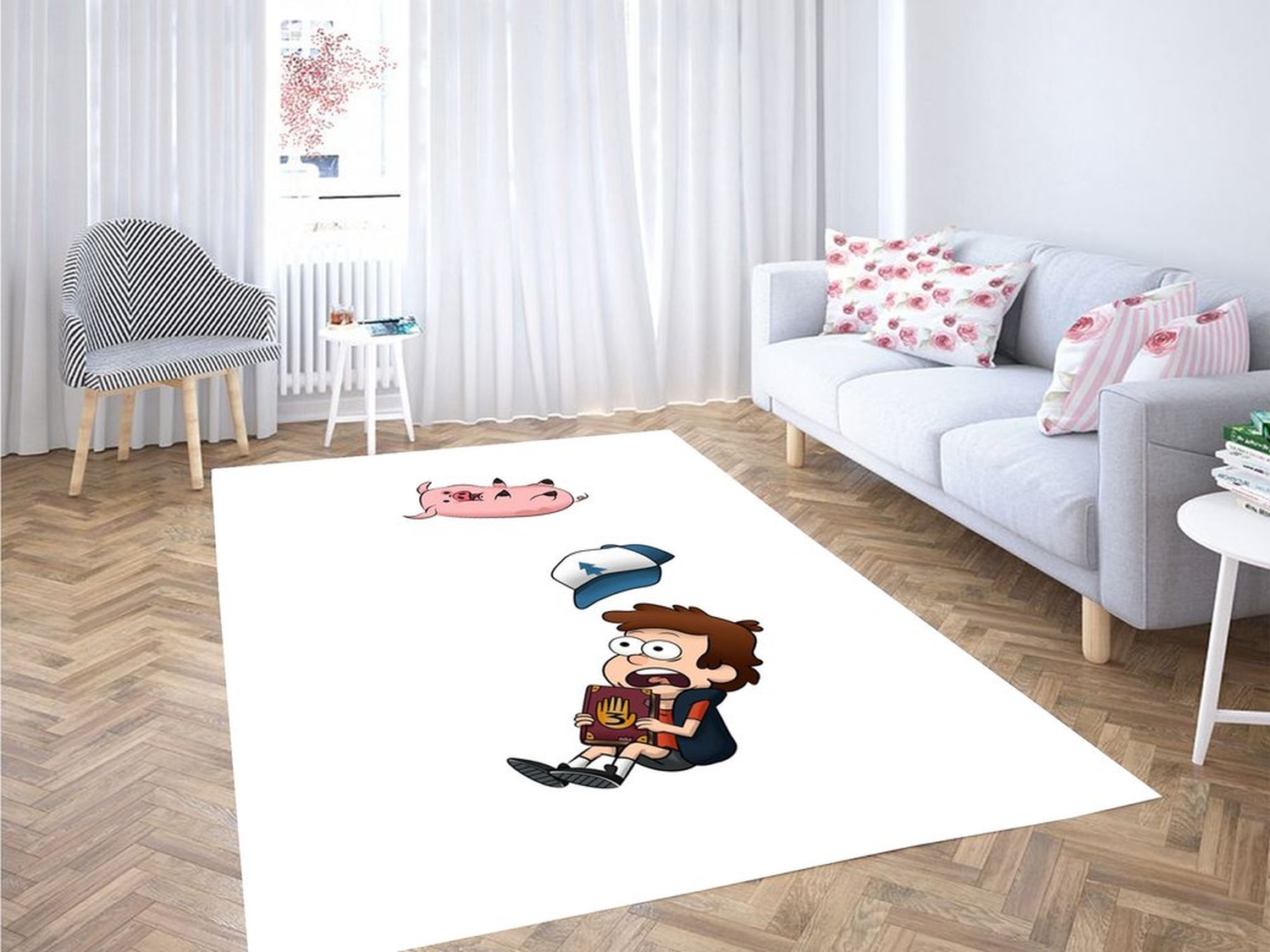 Dipper Gravity Falls Living Room Modern Carpet Rug - Unique Anime Apparel for Fans
