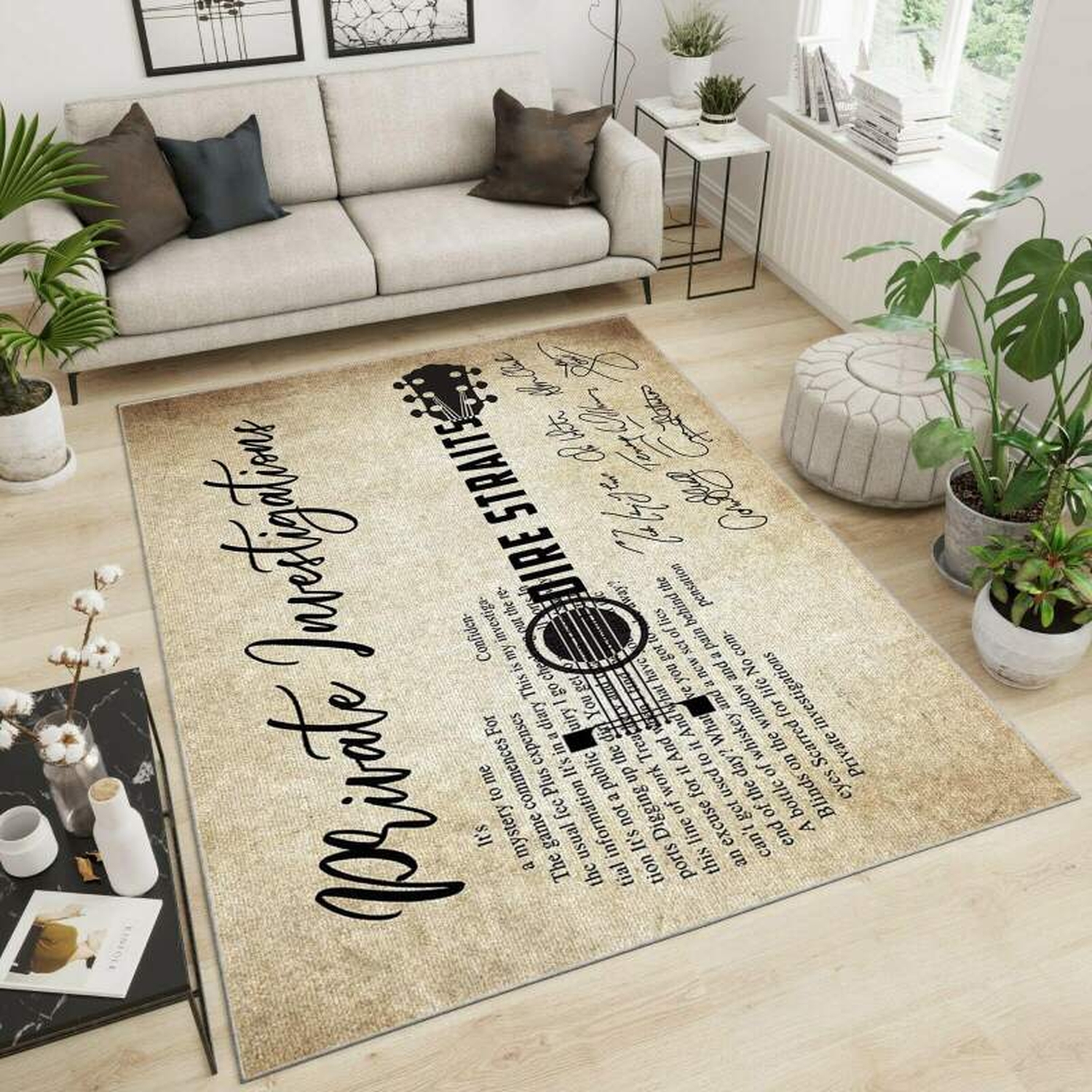 Dire Straits Area Rug - Unique Anime Apparel for Fans