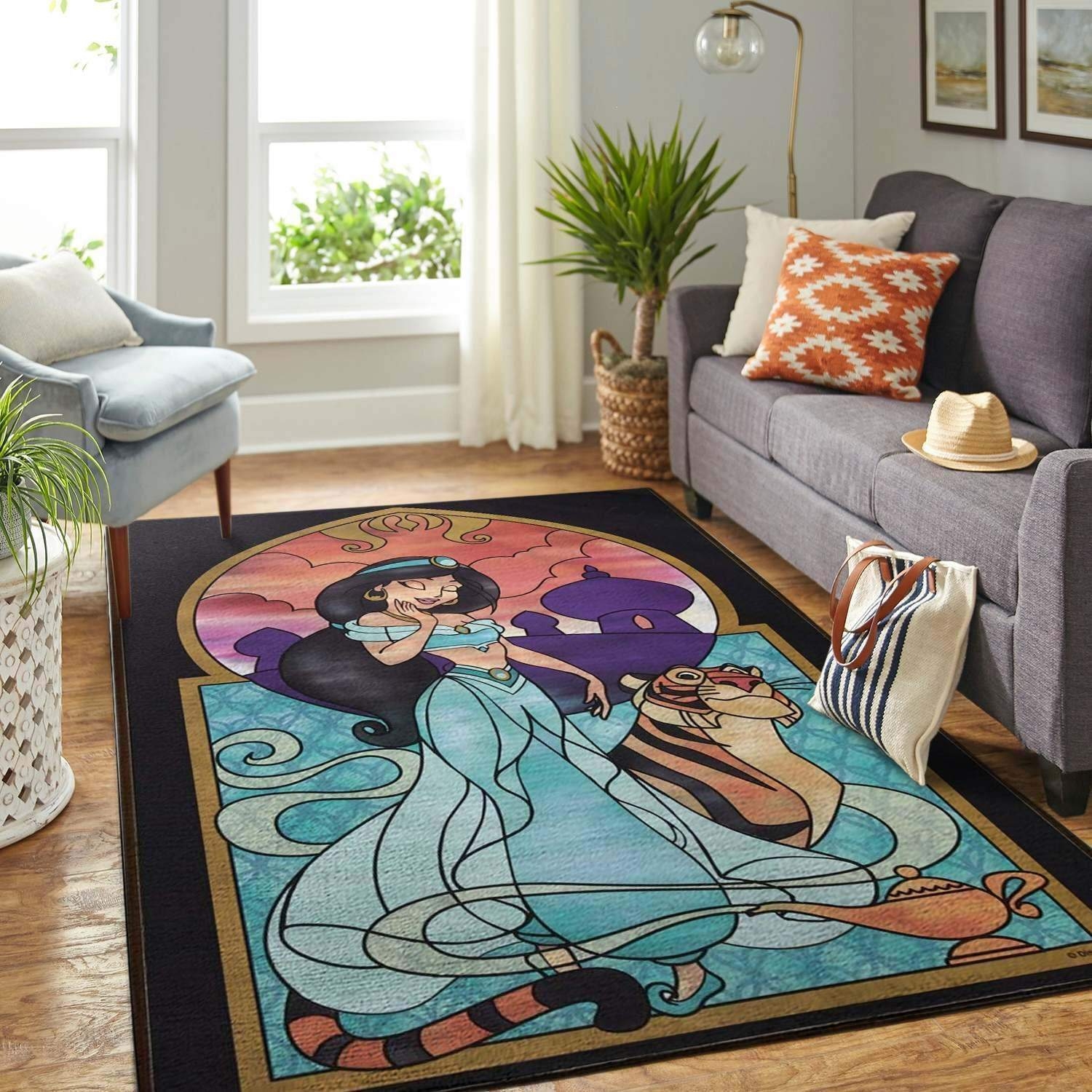 Disney Aladin Princess Jasmine Area Limited Edition Rug - Unique Anime Apparel for Fans