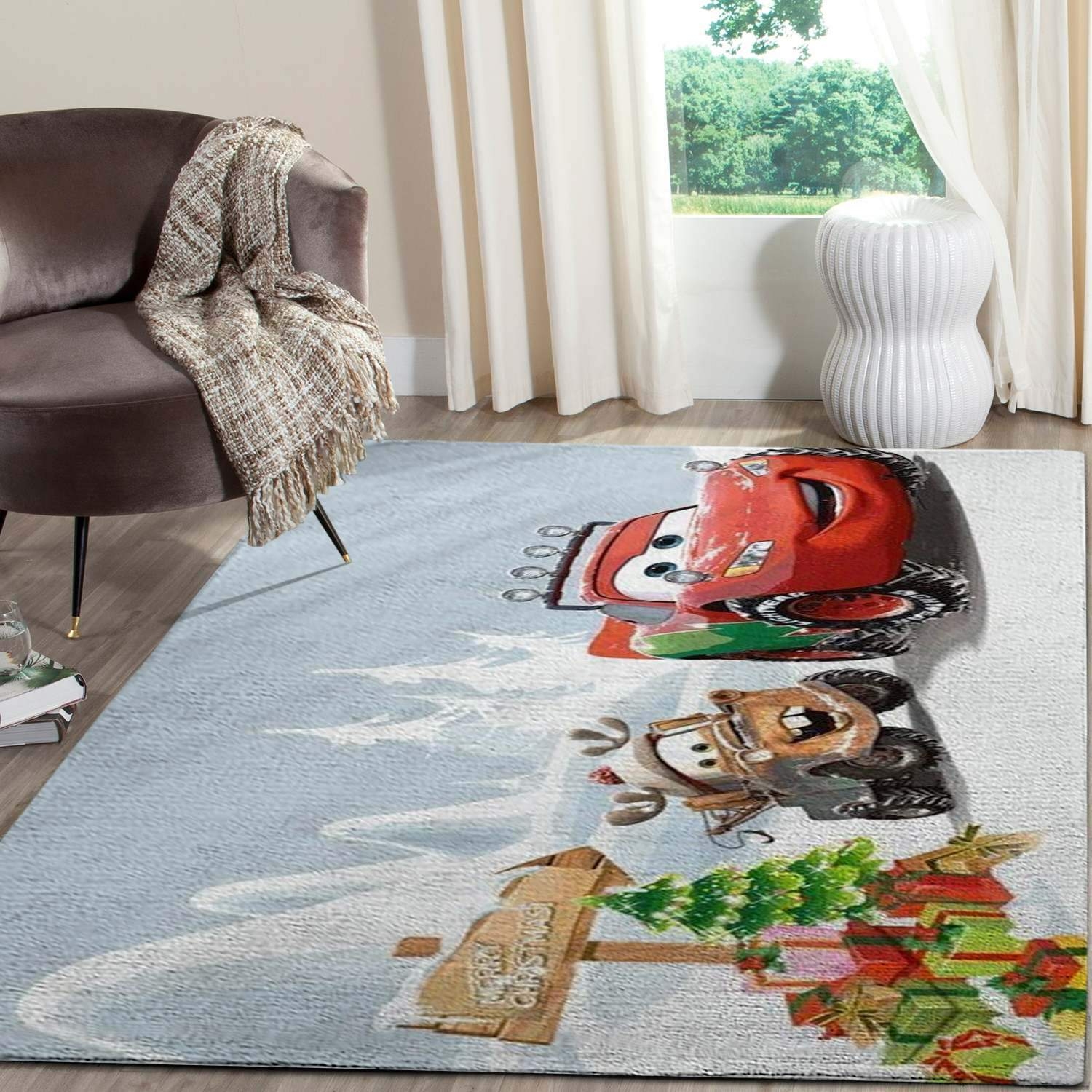 Disney Cars Merry Christmas Area Limited Edition Rug - Unique Anime Apparel for Fans
