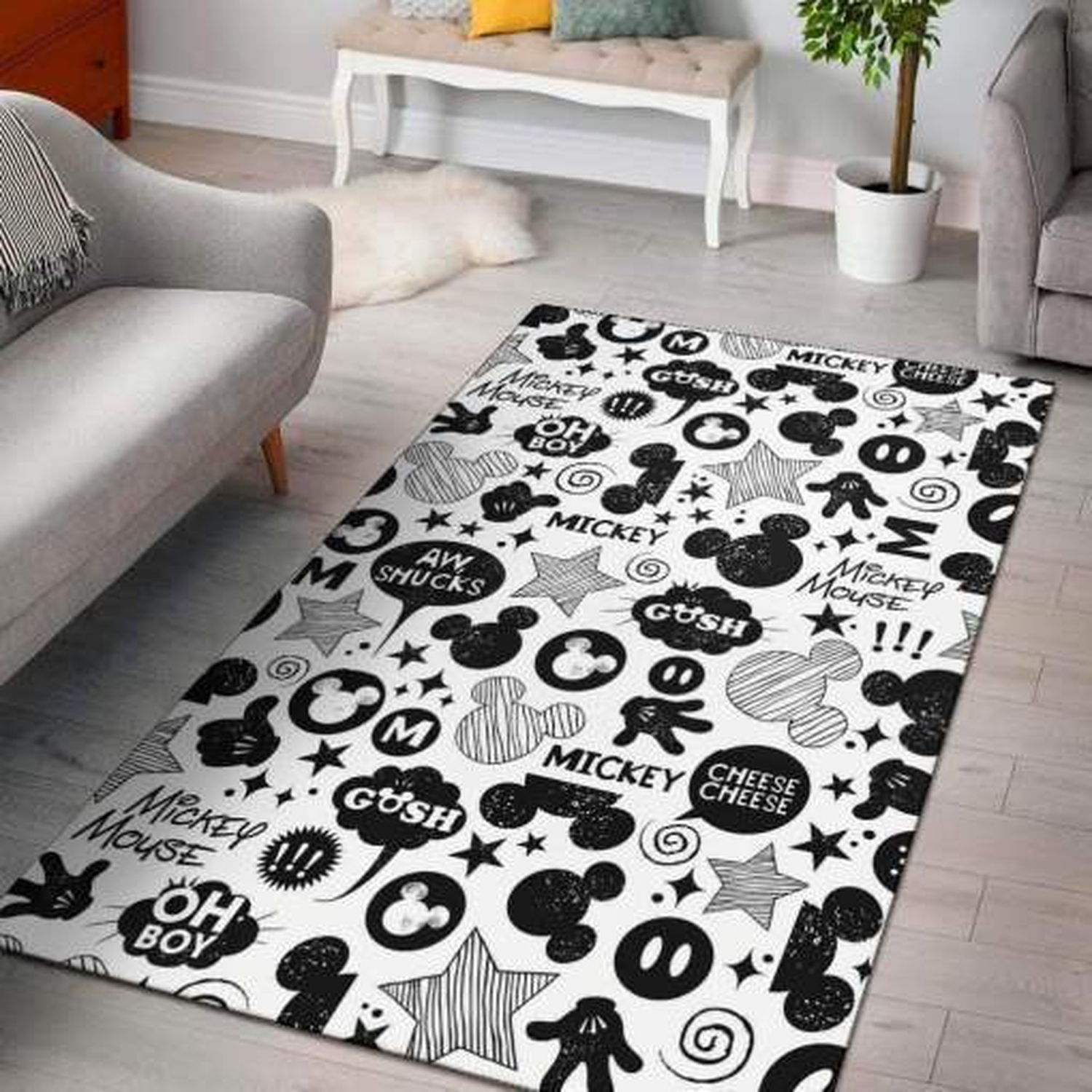 Disney Cartoon Mickey Mouse Area Limited Edition Rug - Unique Anime Apparel for Fans