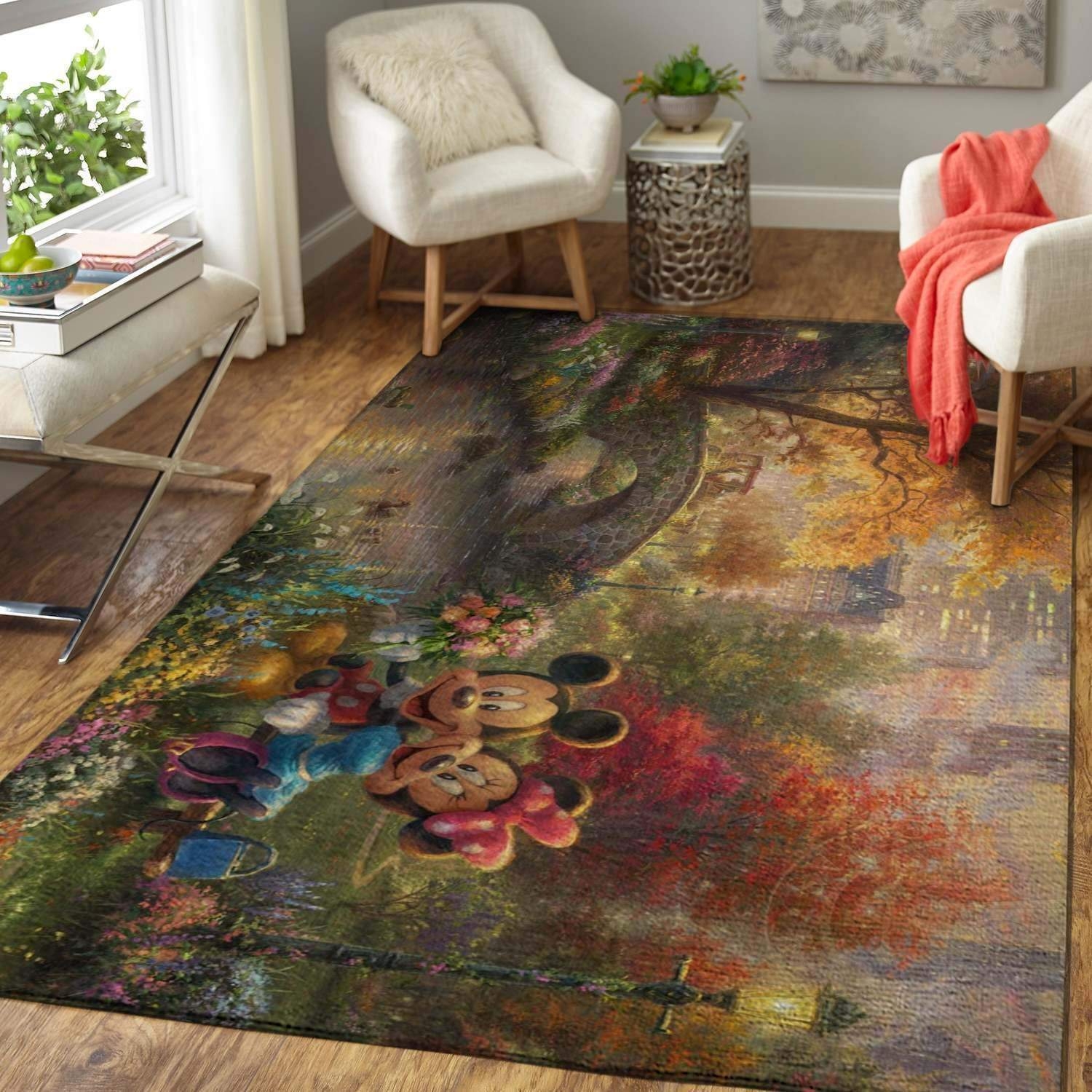 Disney Characters Mickey &amp Minie Area Limited Edition Rug - Unique Anime Apparel for Fans