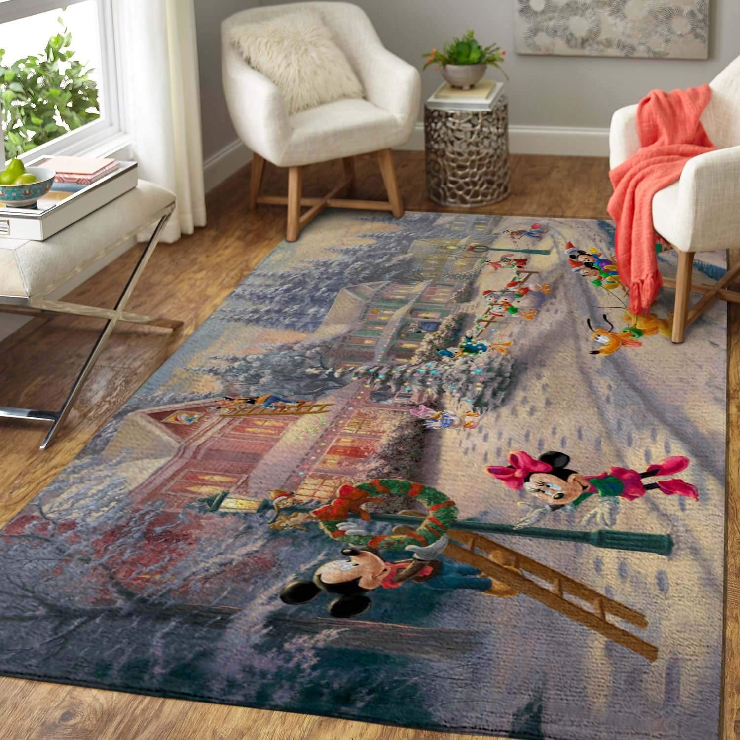 Disney Characters Mickey's Victorian Christmas Area Limited Edition Rug - Unique Anime Apparel for Fans
