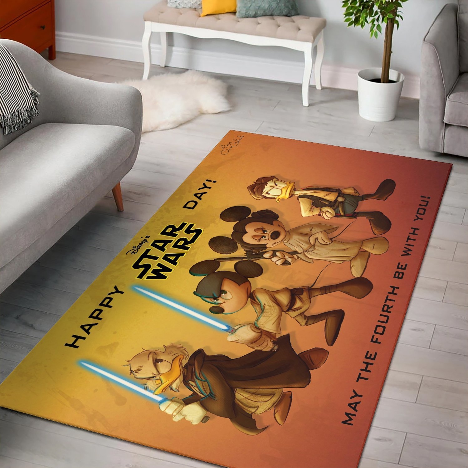 Disney Characters Star Wars Sci Fi Rug - Unique Anime Apparel for Fans