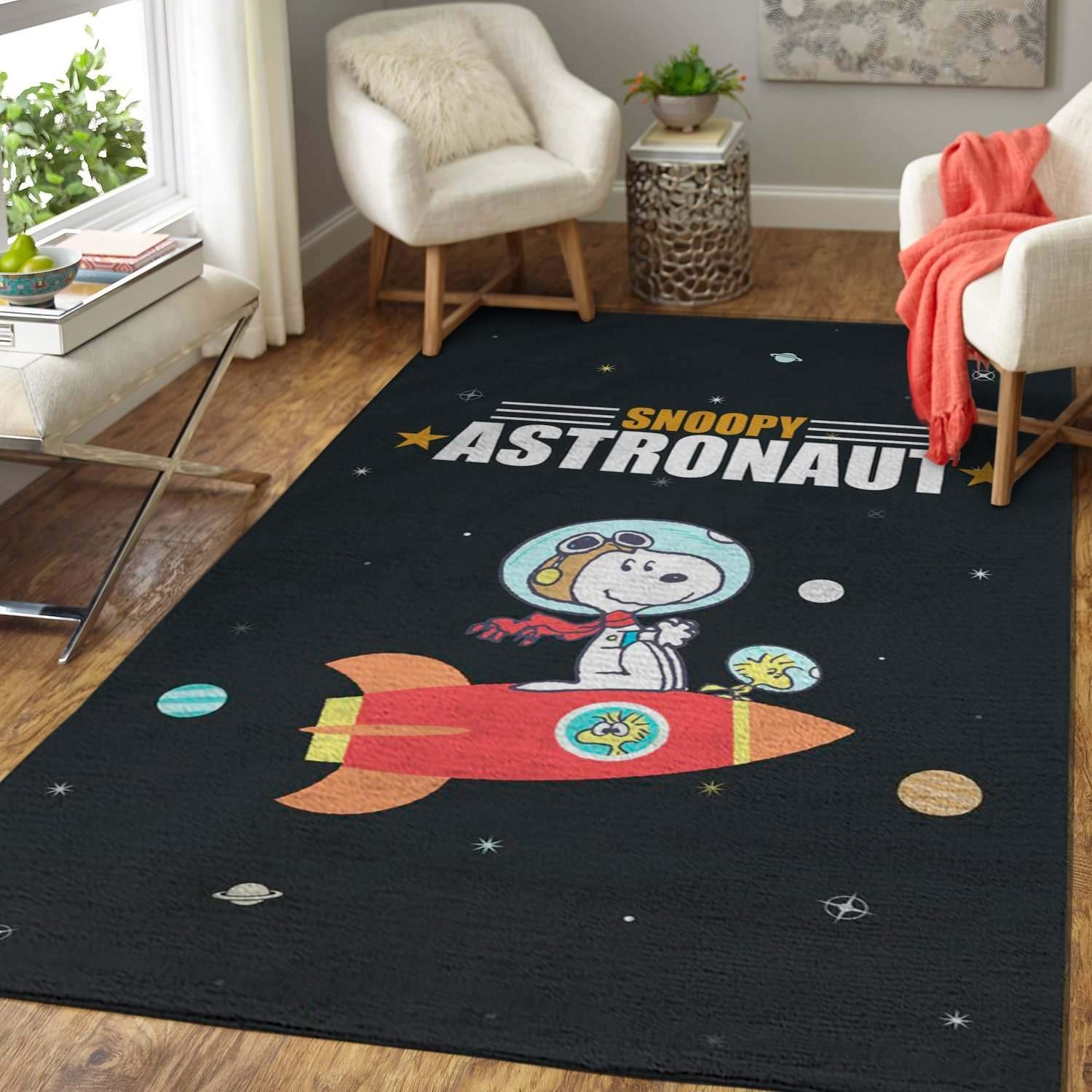 Disney Fans Snoopy Astronaut Area Limited Edition Rug - Unique Anime Apparel for Fans