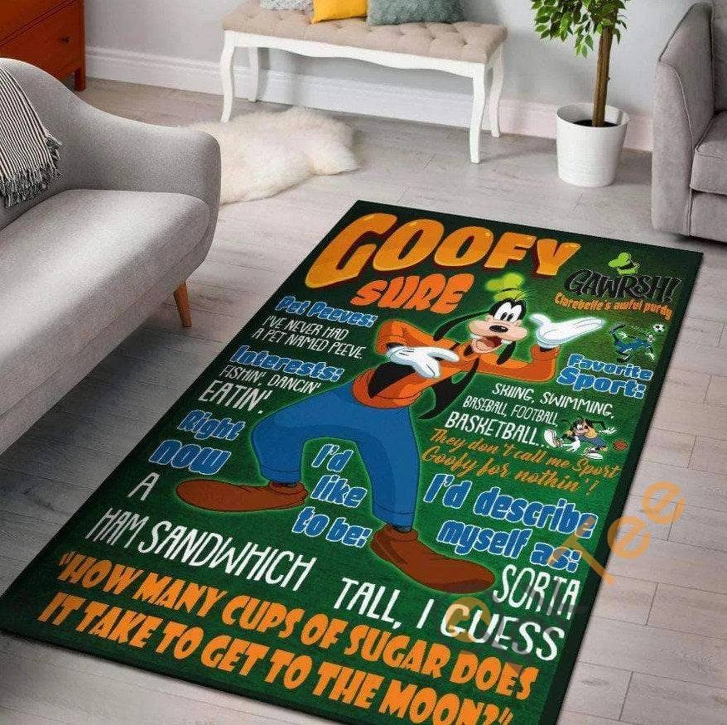 Disney Goofy Winnie-the-pooh Movie Living Room Bedroom Gift For Lover Rug - Unique Anime Apparel for Fans