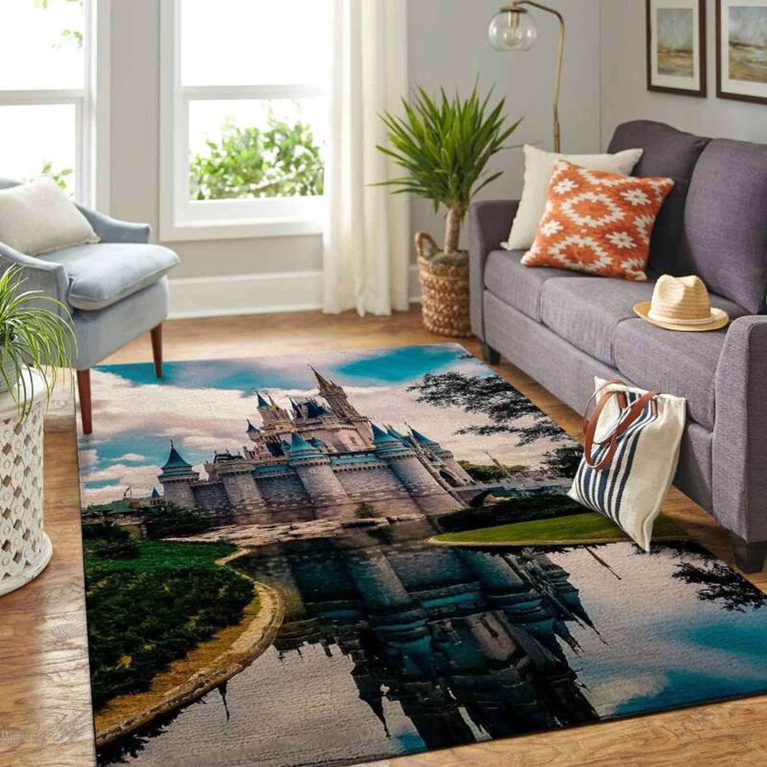 Disney Magic Castle Living Room Area Rug - Unique Anime Apparel for Fans