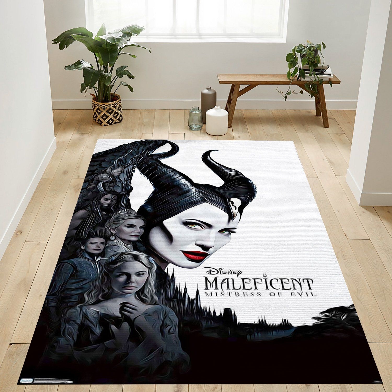 Disney Maleficent Bedroom Rug - Unique Anime Apparel for Fans