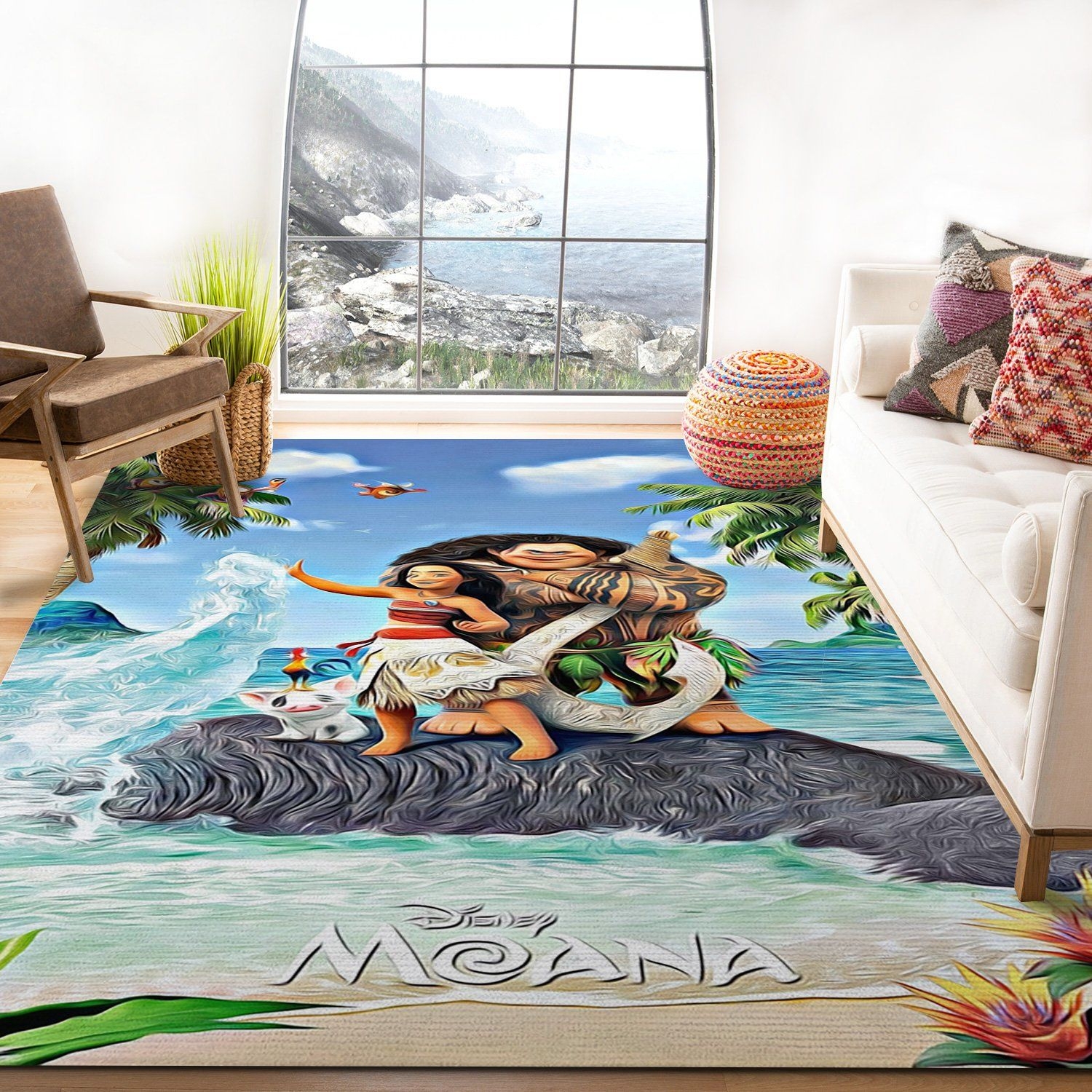 Disney Moana High Five Rug - Unique Anime Apparel for Fans