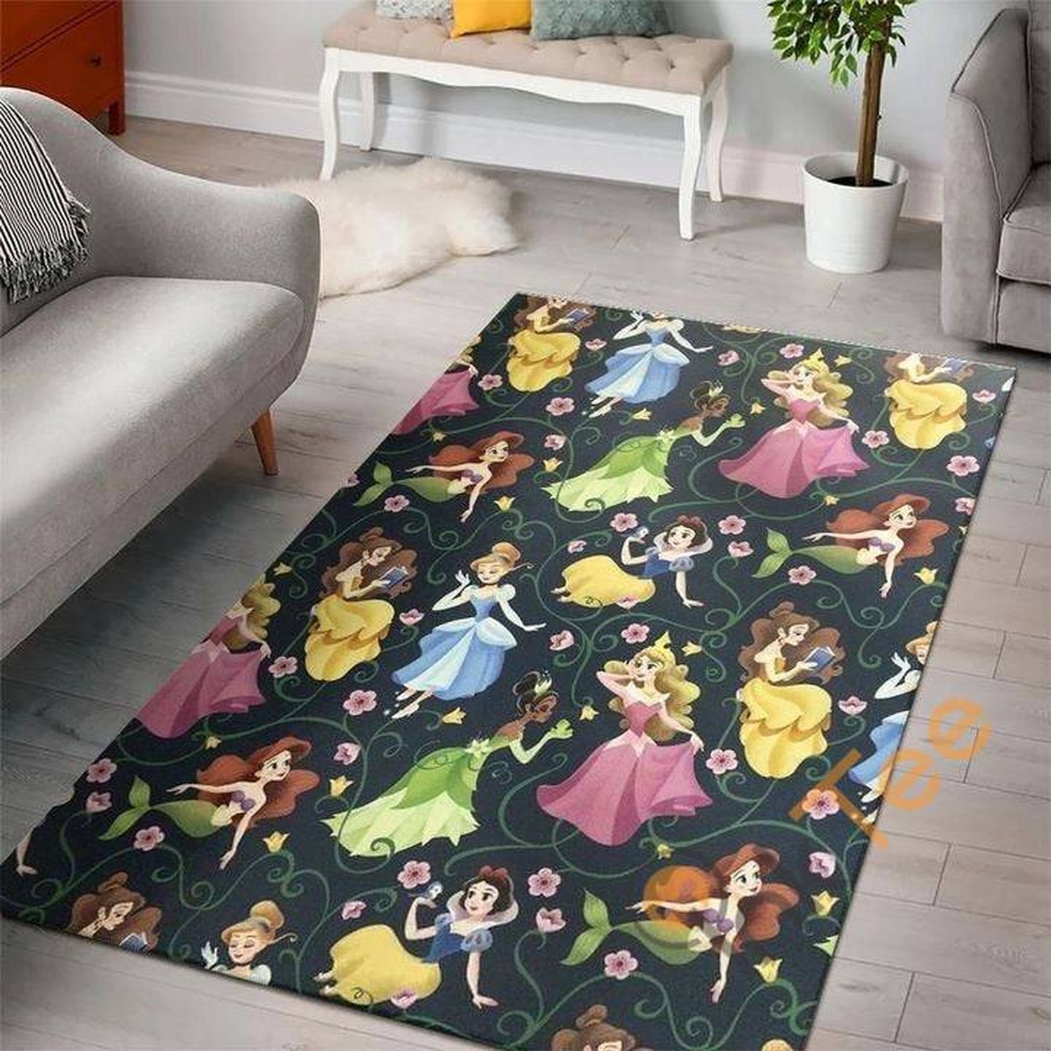 Disney Princess Movies For Living Room Bedroom Lover Rug - Unique Anime Apparel for Fans