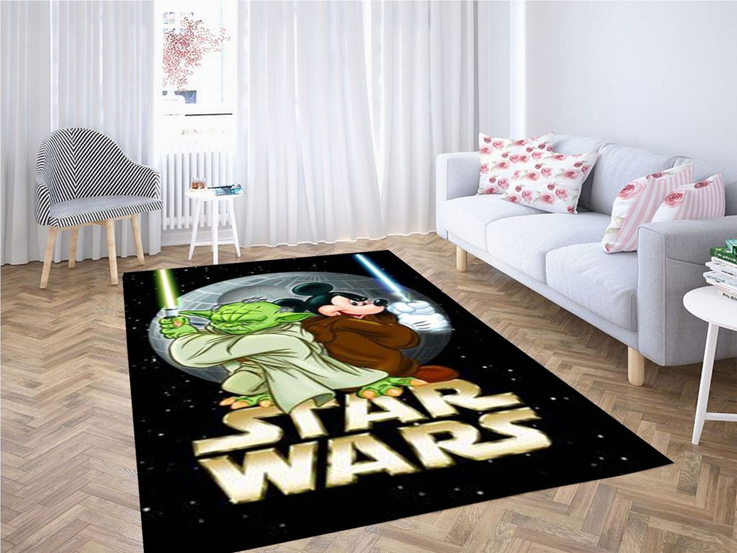 Disney Vs Star Wars Living Room Modern Carpet Rug - Unique Anime Apparel for Fans