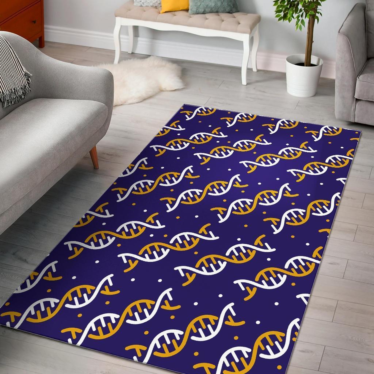 Dna Print Pattern Area Limited Edition Rug - Unique Anime Apparel for Fans
