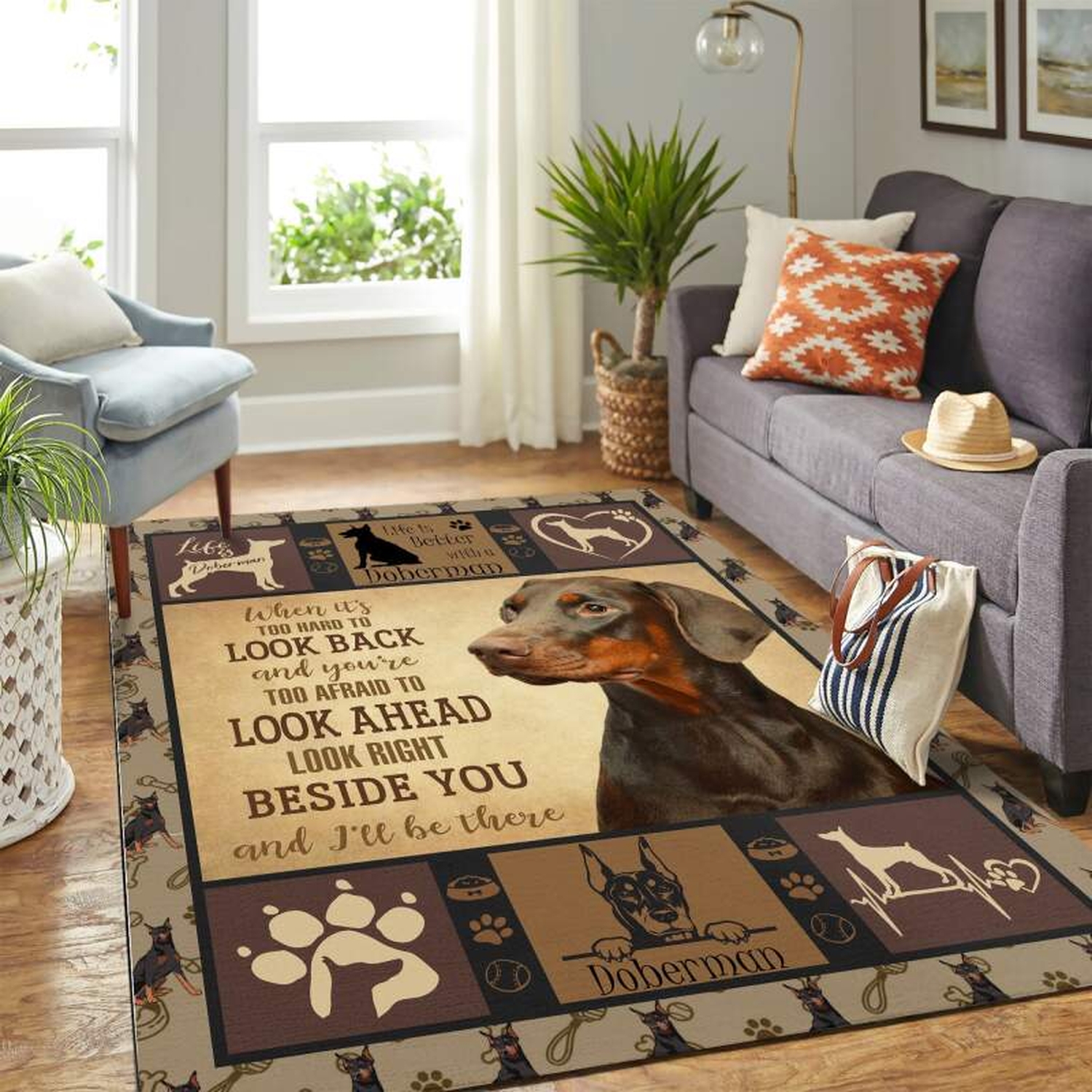 Doberman Dog Vq Quilt Mk Carpet Area Rug - Unique Anime Apparel for Fans
