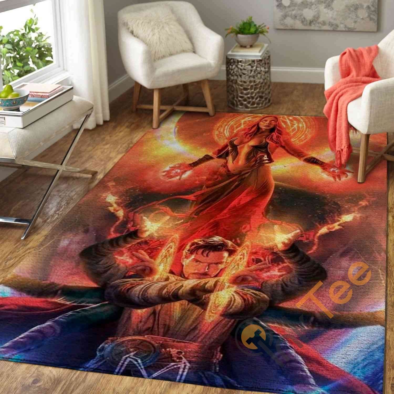 Doctor Strange Scarlet Witch Area Rug - Unique Anime Apparel for Fans