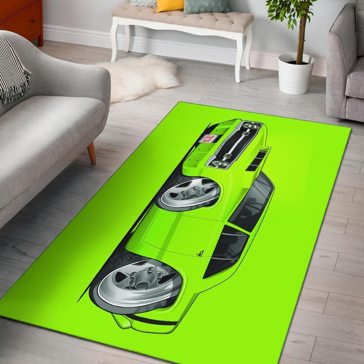 Dodge Dart Car Art Area Rug - Unique Anime Apparel for Fans