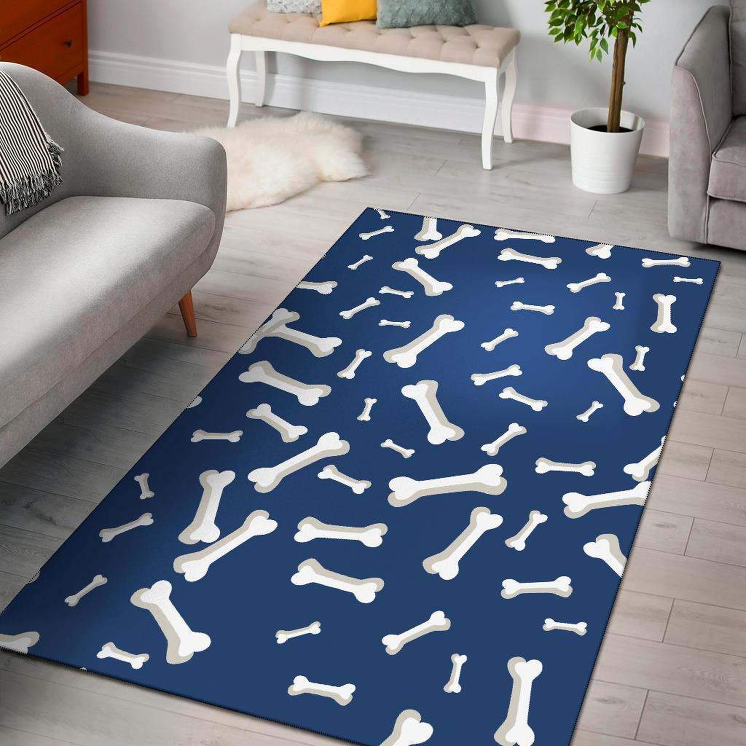 Dog Bone Limited Edition Rug - Unique Anime Apparel for Fans