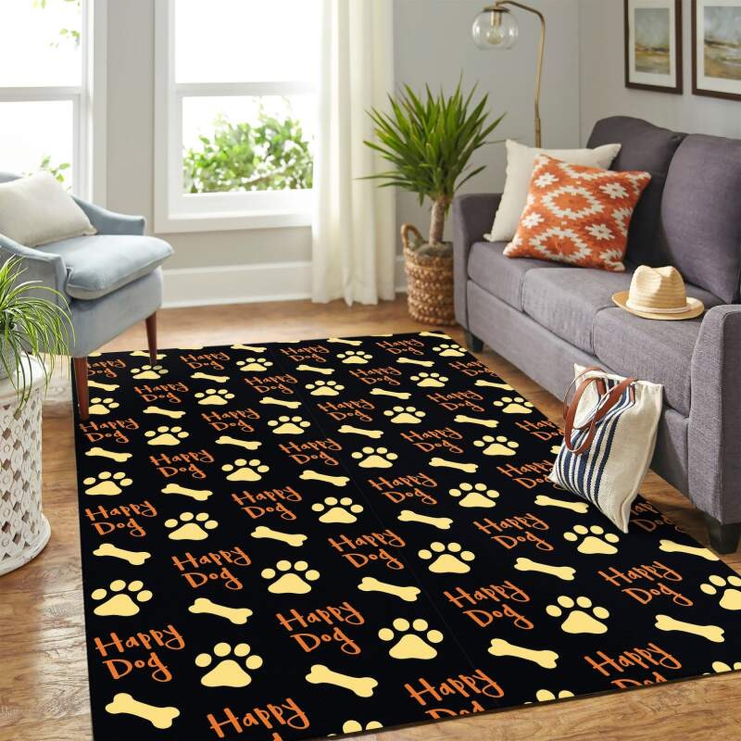 Dog Foot Print Carpet Rug - Unique Anime Apparel for Fans