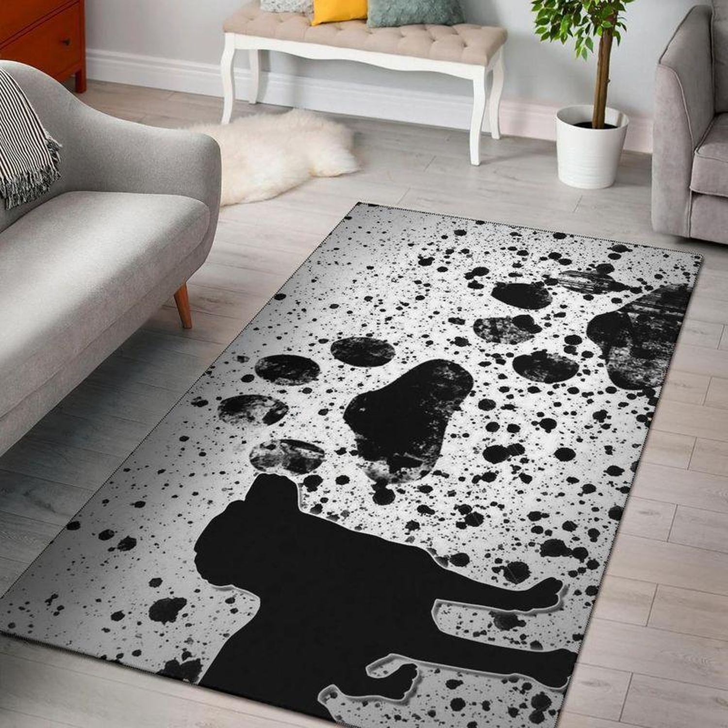 Dog Paw Print Area Rug - Unique Anime Apparel for Fans