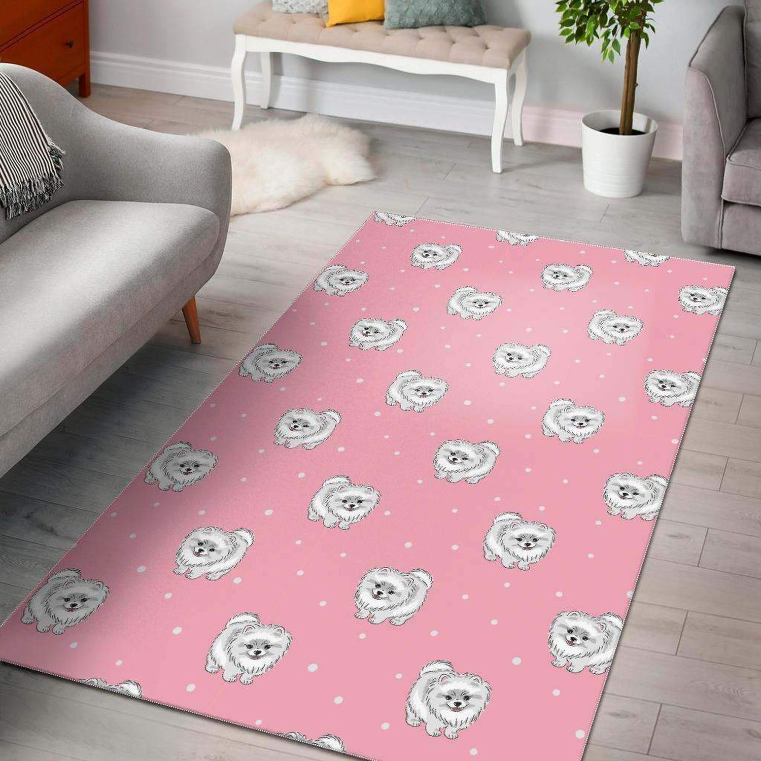 Dog Pomeranian Limited Edition Rug - Unique Anime Apparel for Fans
