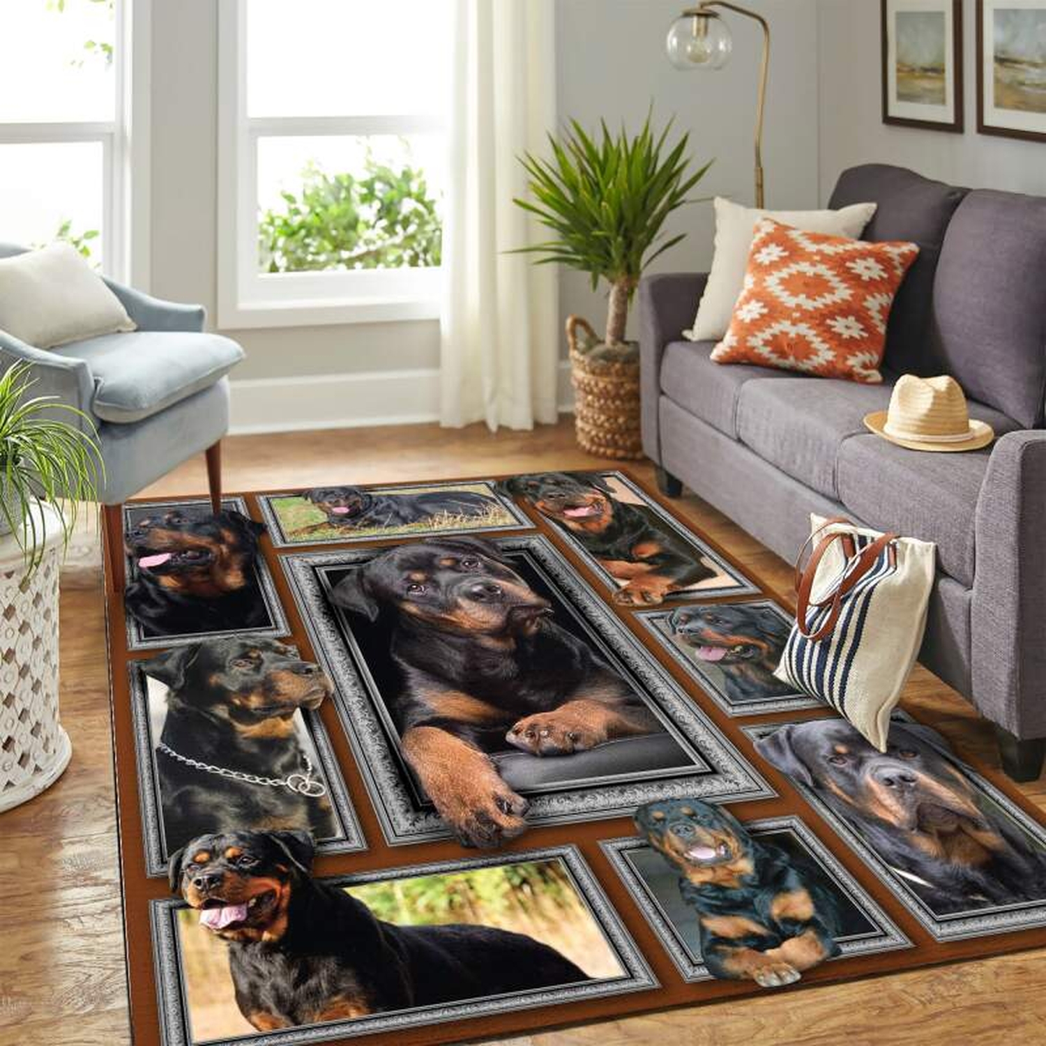 Dog Rottweiler Quilt Mk Carpet Area Rug - Unique Anime Apparel for Fans