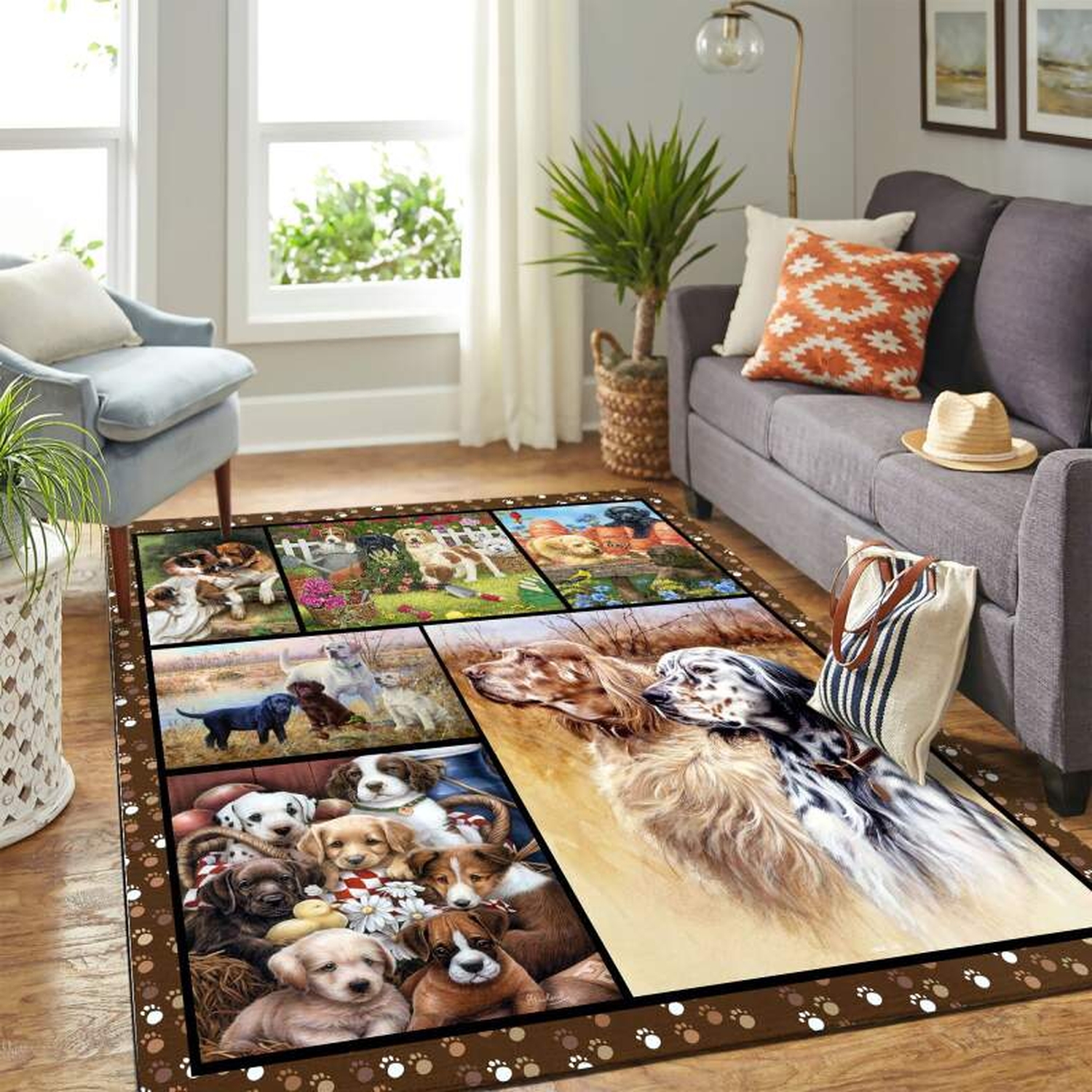 Dogs And Puppies Mk Carpet Area Rug - Unique Anime Apparel for Fans