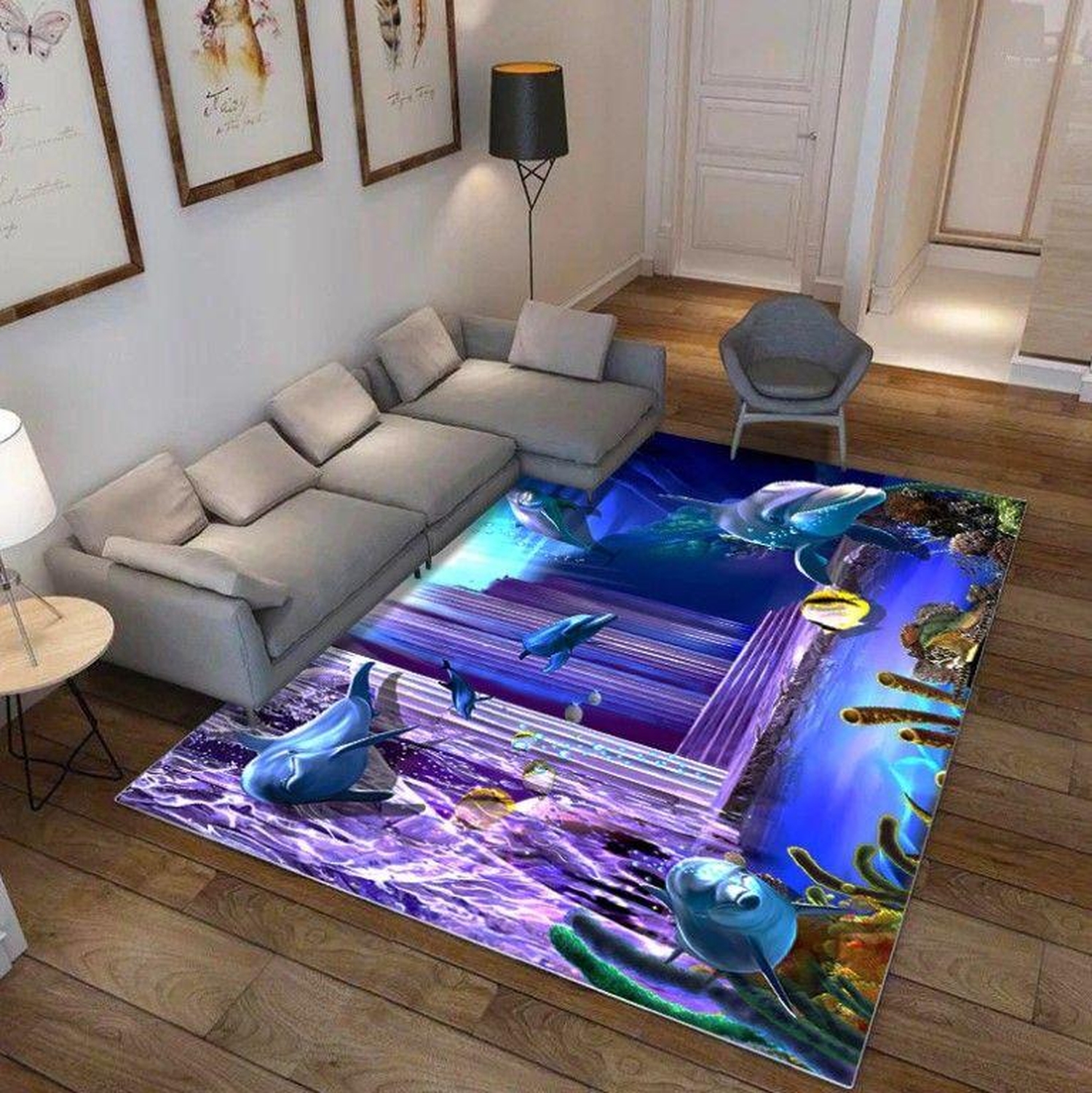 Dolphin Rug - Unique Anime Apparel for Fans