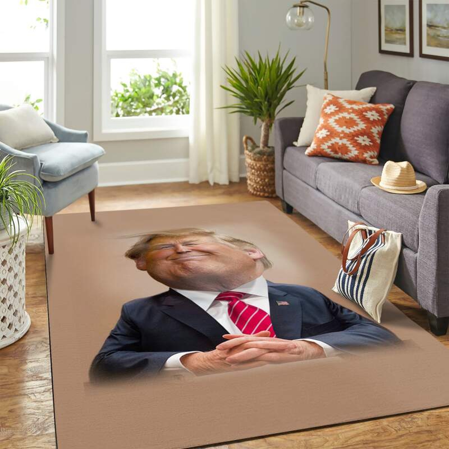 Donald Trump A Caricature Study Carpet Floor Area Rug - Unique Anime Apparel for Fans