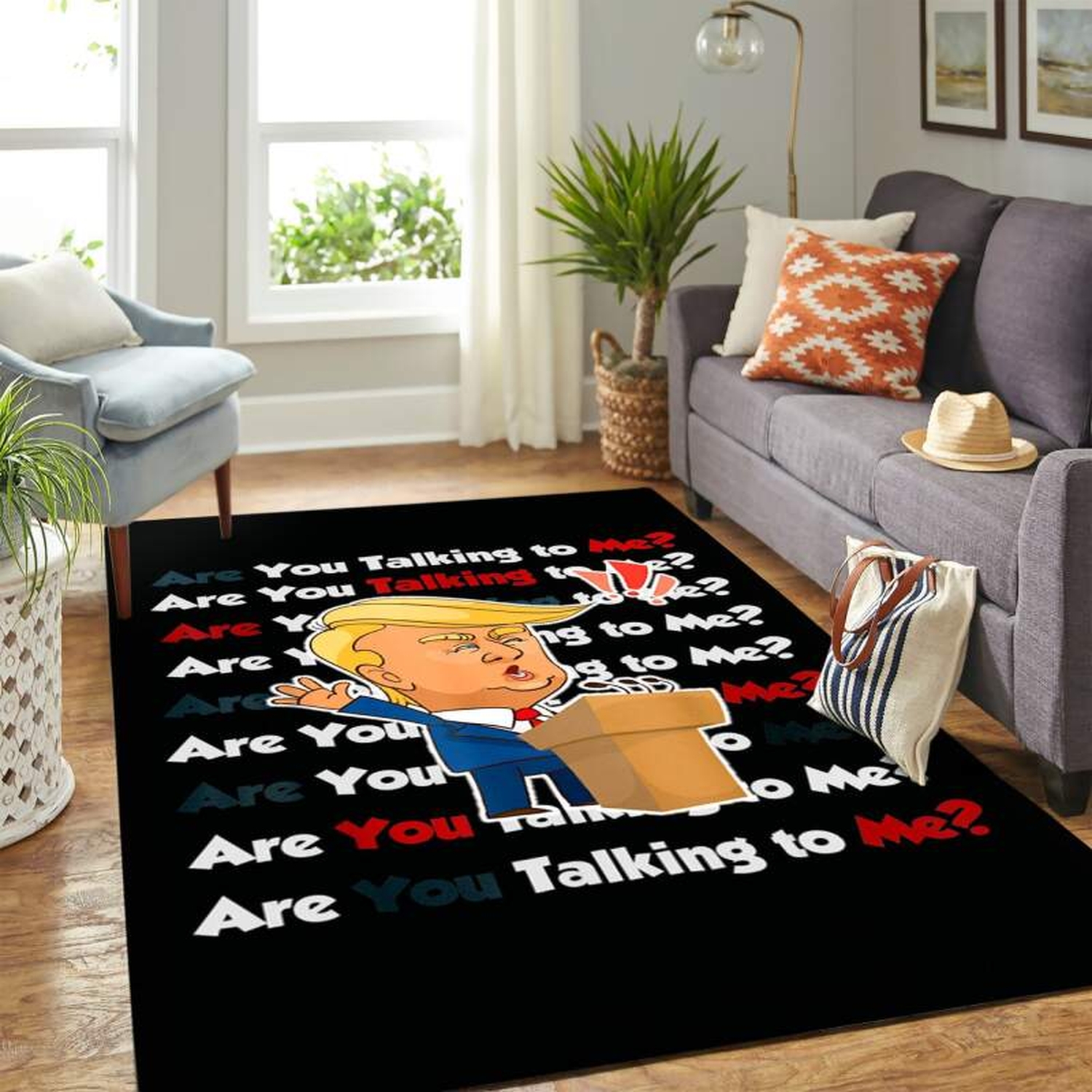 Donald Trump Campaign Are You Talking To Me Carpet Floor Area Rug - Unique Anime Apparel for Fans