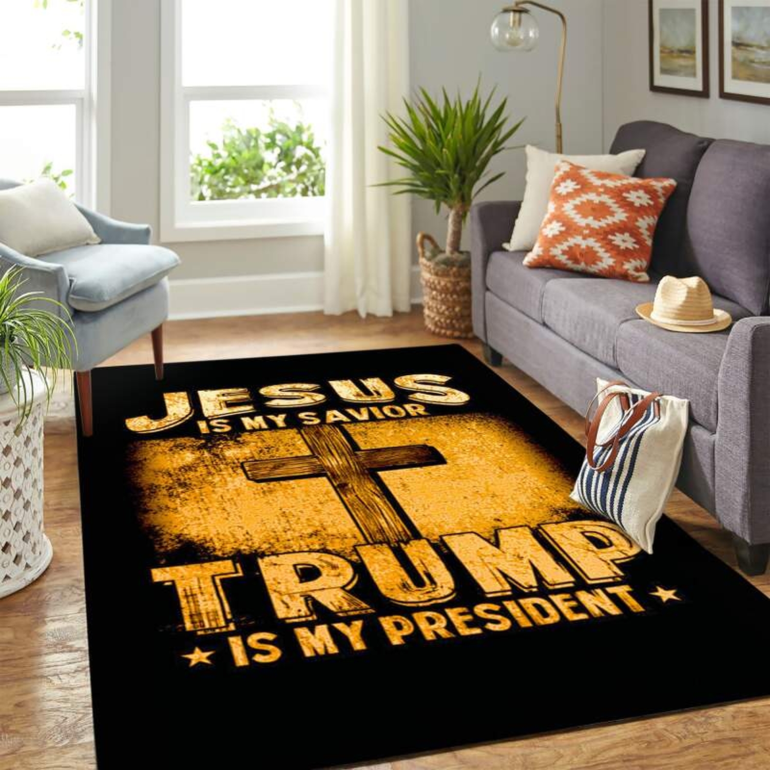 Donald Trump Campaign Trump Is My President Yellow Carpet Floor Area Rug - Unique Anime Apparel for Fans