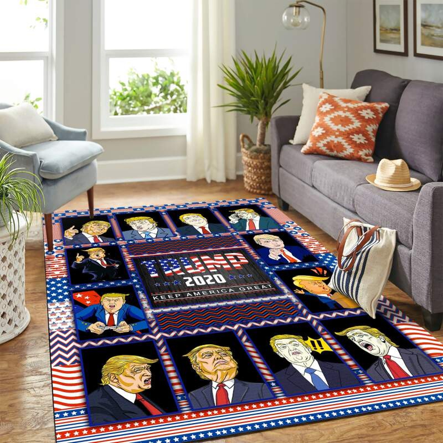 Donald Trump Carpet Funny Floor Area Rug - Unique Anime Apparel for Fans