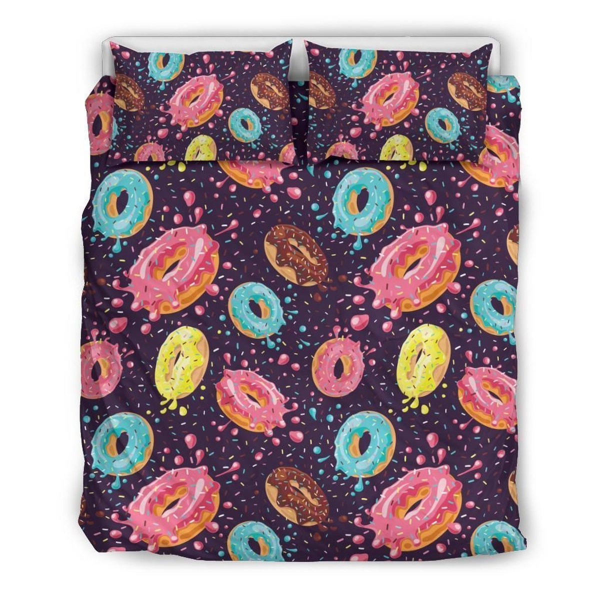 Donut Bed Sheets Spread Duvet Cover Bedding Set - Unique Anime Apparel for Fans